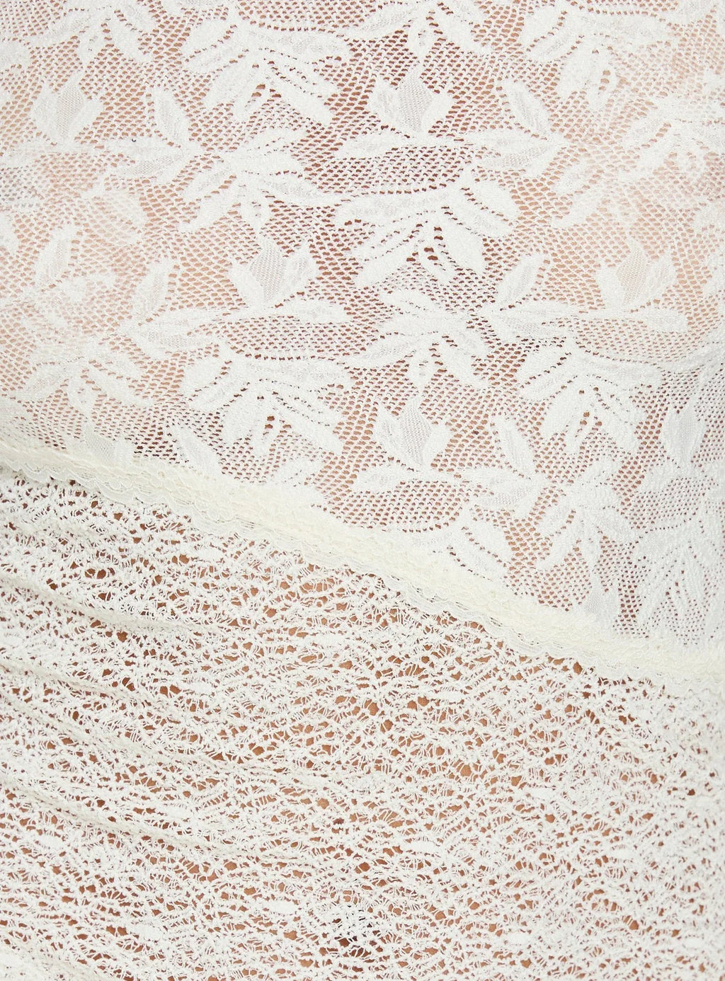 Lirienne Sheer Asymmetrical Top Cream