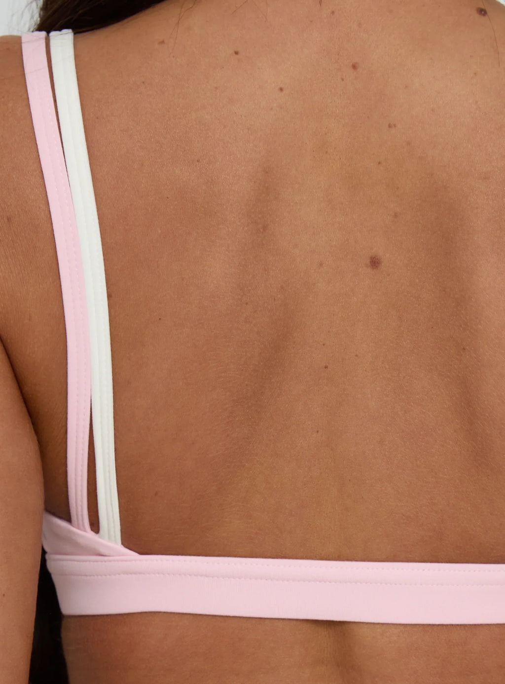Exhilarate Layered Crop Top Pink / White