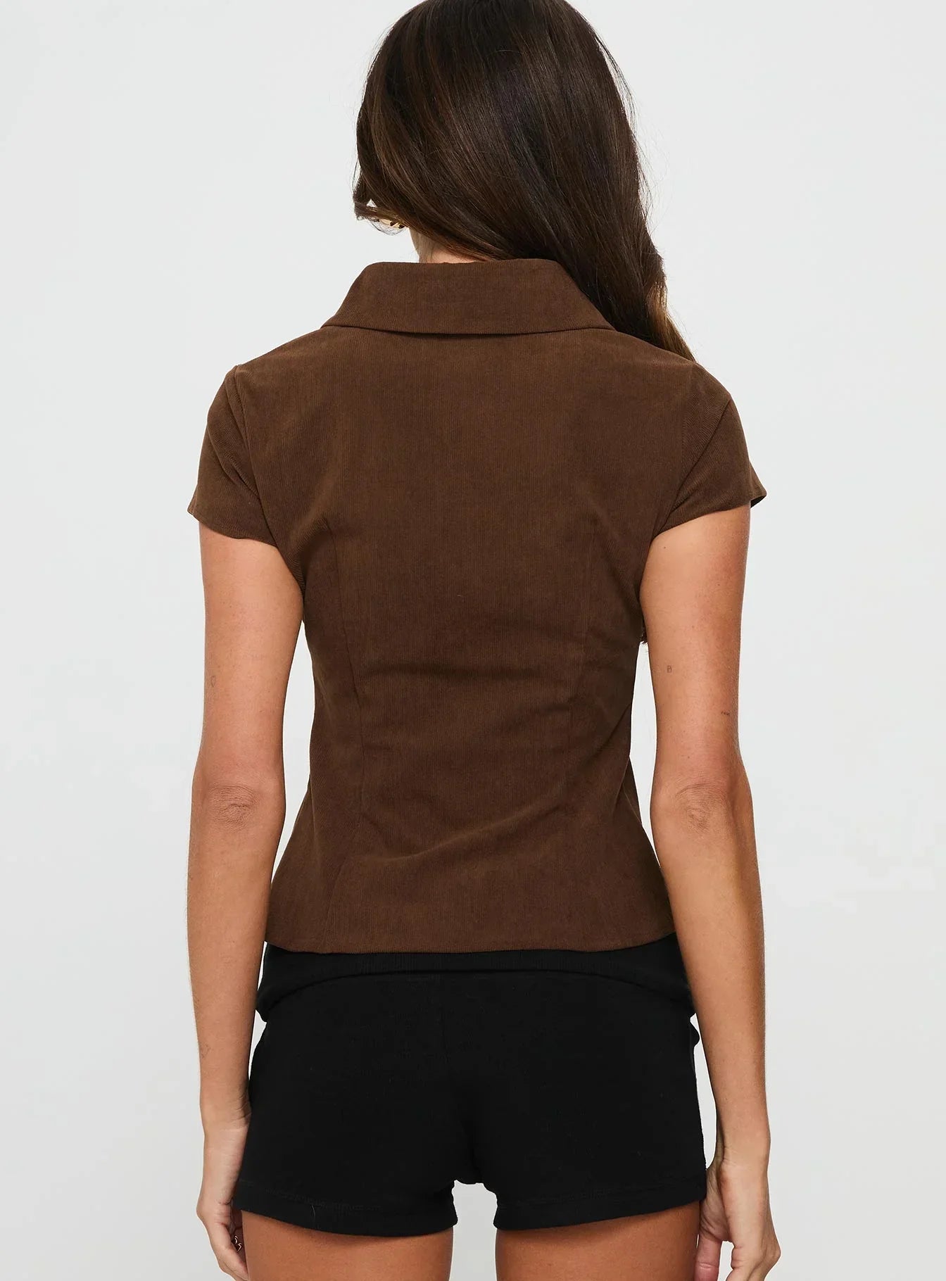 Cottesloe Cord Blouse Top Chocolate