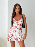 Karena Mini Dress White / Red Floral Petite