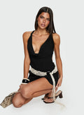 Eboni Multi Wear Cowl Neck Top Black