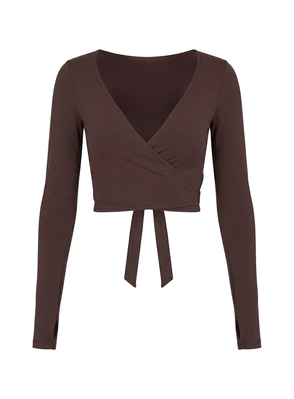 Pirouette Active Wrap Top Brown
