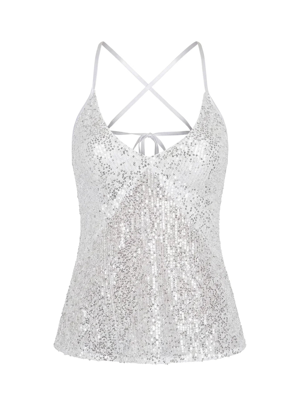 Opaline Sequin Cami Top Silver