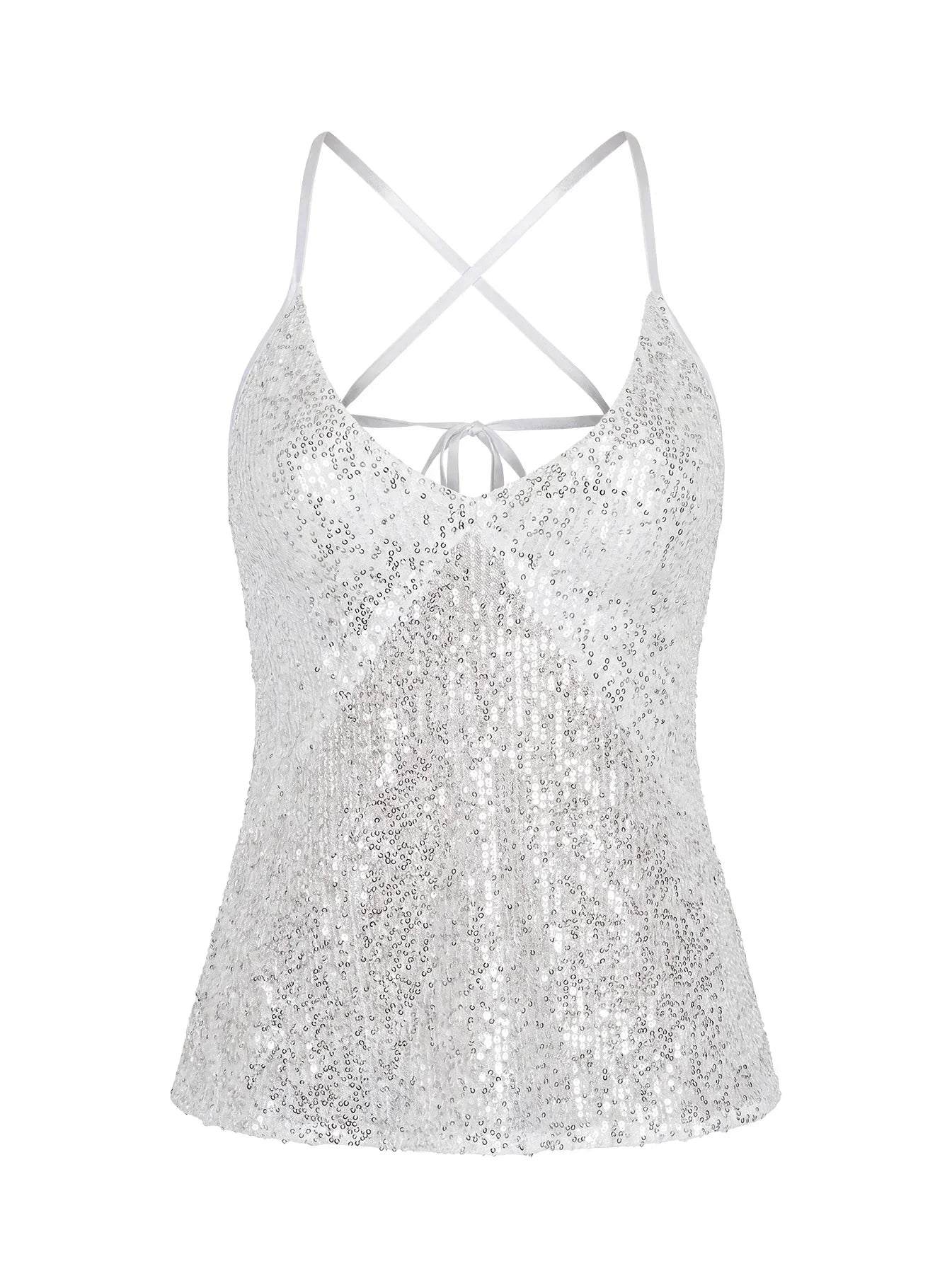 Opaline Sequin Cami Top Silver