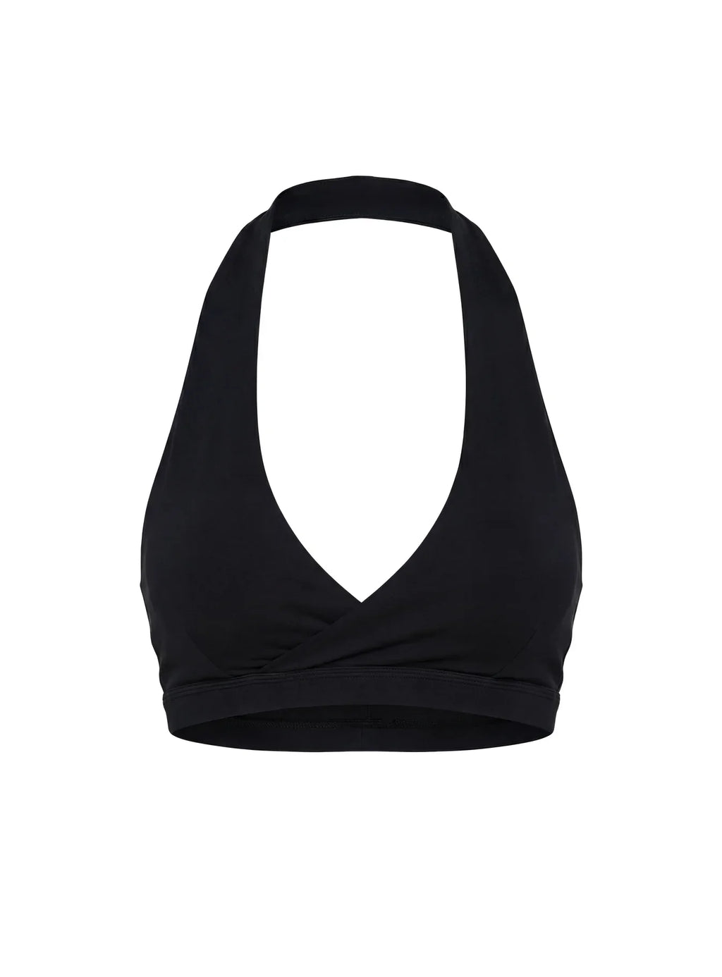 Lock In Active Halter Crop Top Black
