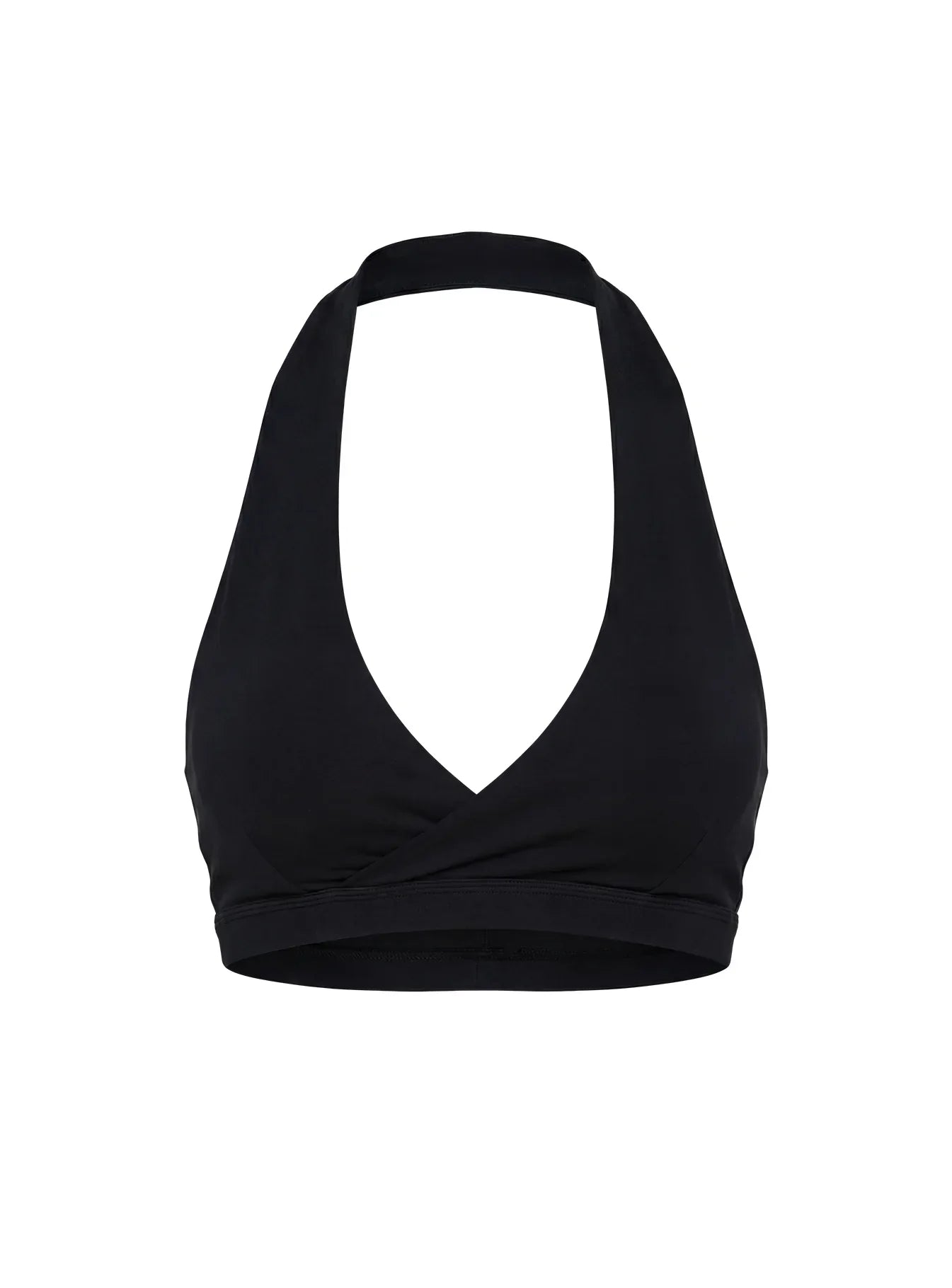 Lock In Active Halter Crop Top Black