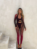 Kingston Jumpsuit Burgundy Ombre