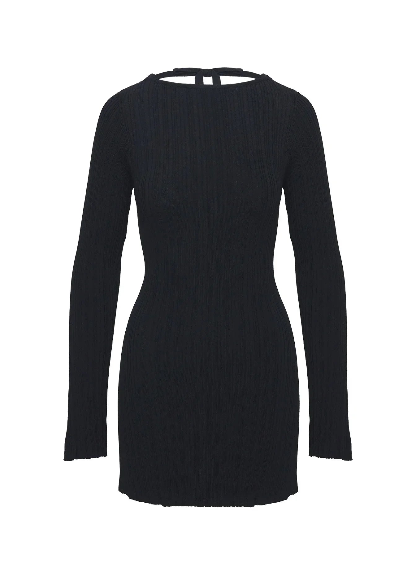 Mayok Long Sleeve Mini Dress Black