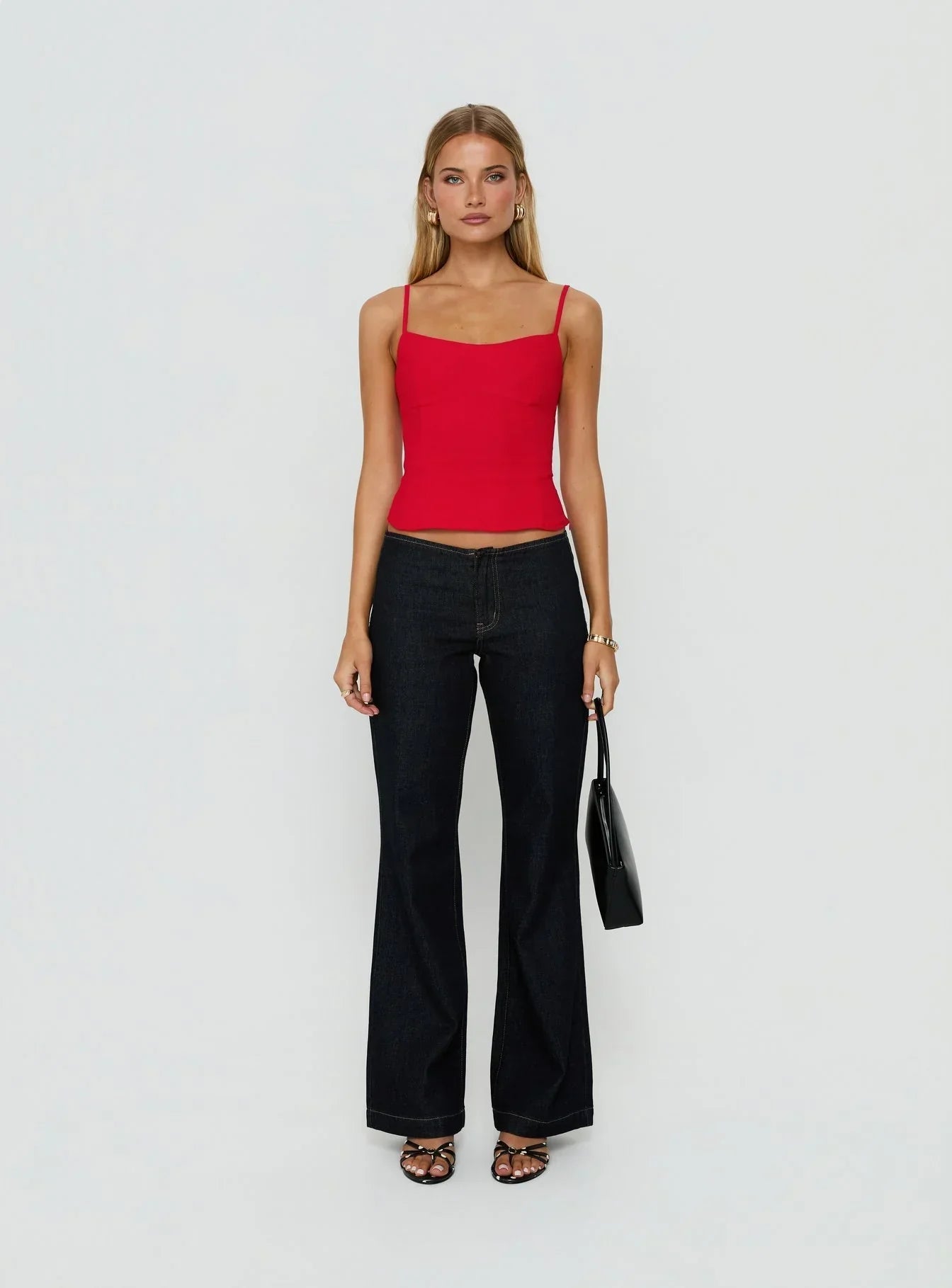 Elanah Structured Cami Top Red