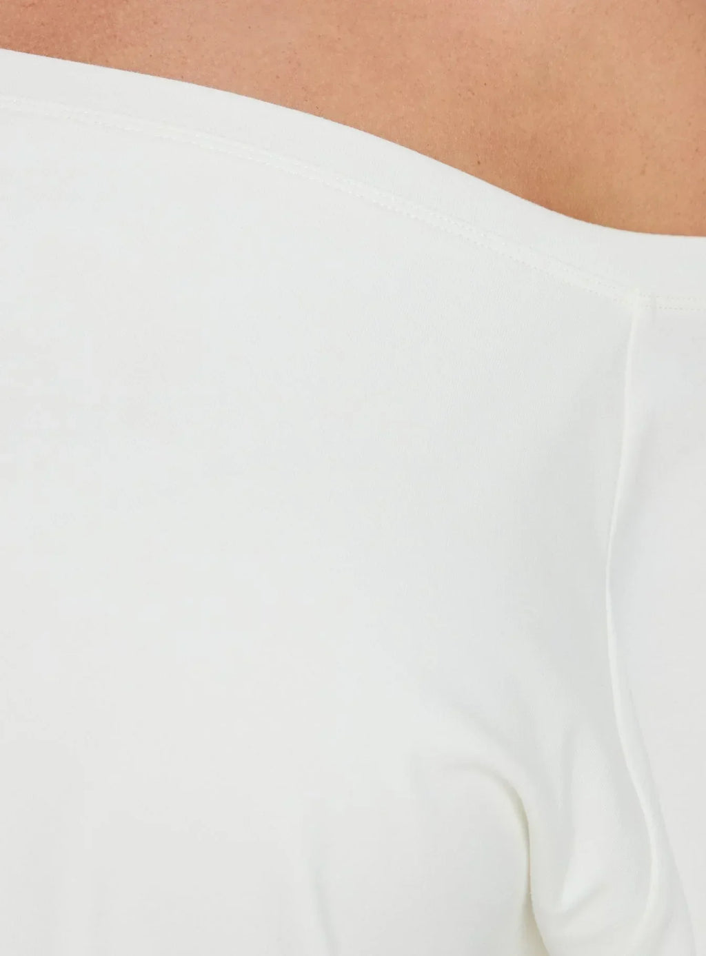 Icon Baby Off Shoulder Long Sleeve Top White Curve