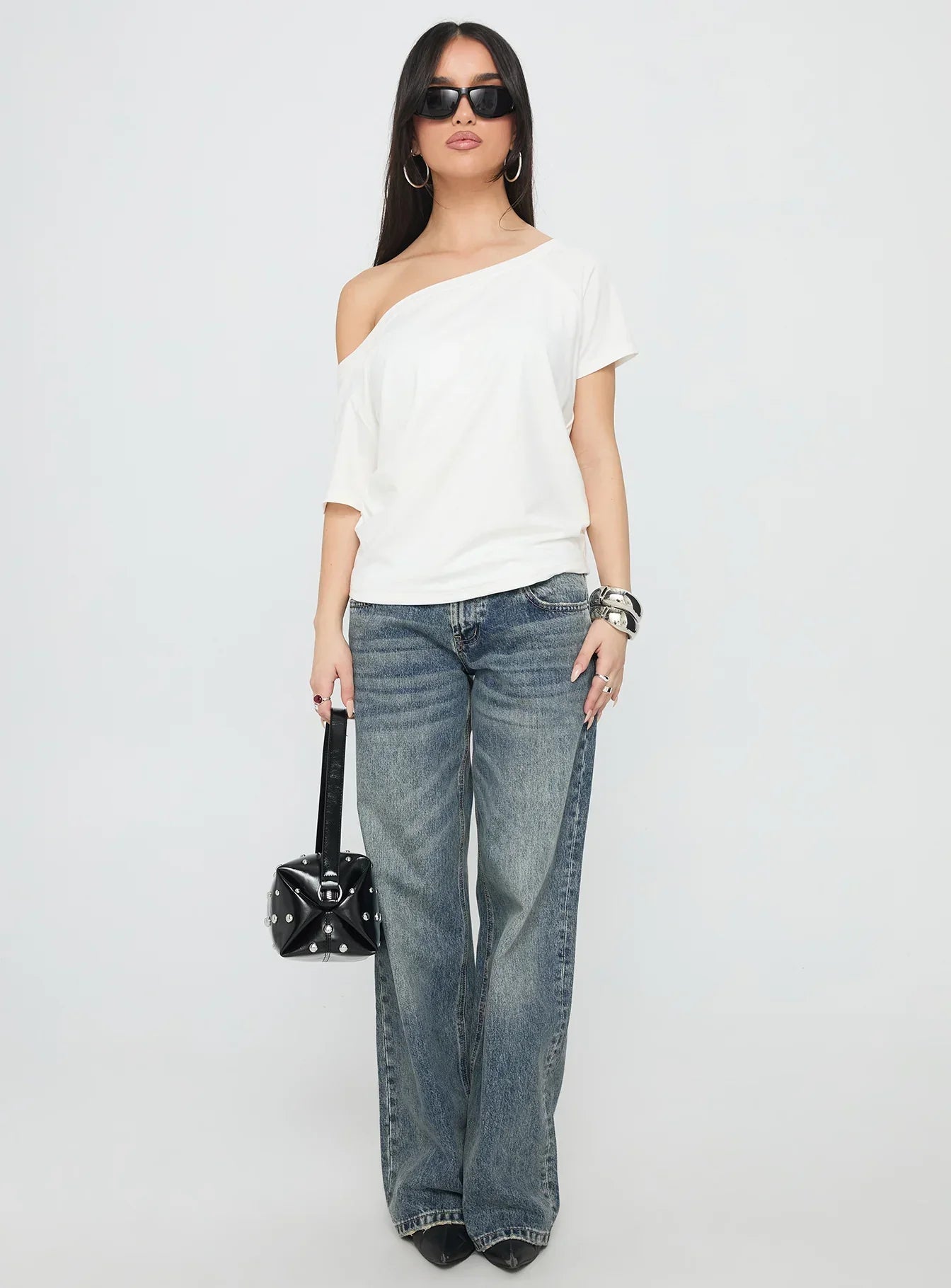 Icon Baby Off Shoulder Top White