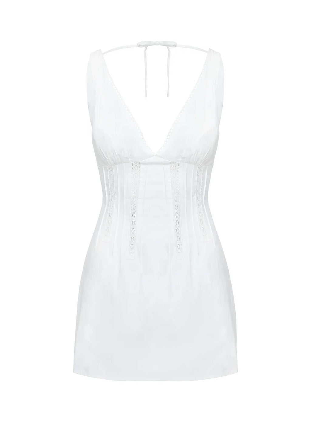 Austria Drop Waist Mini Dress White