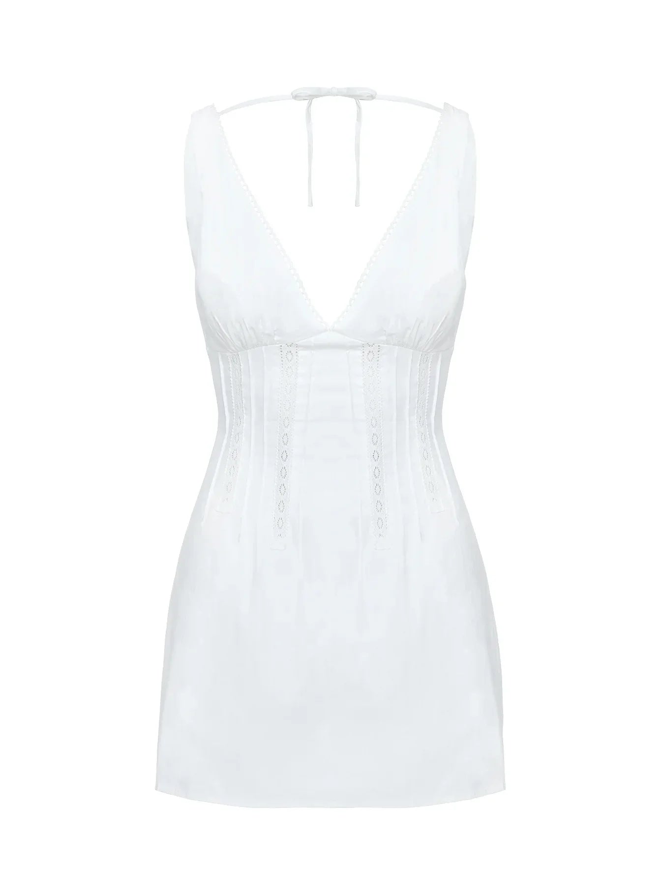 Austria Drop Waist Mini Dress White