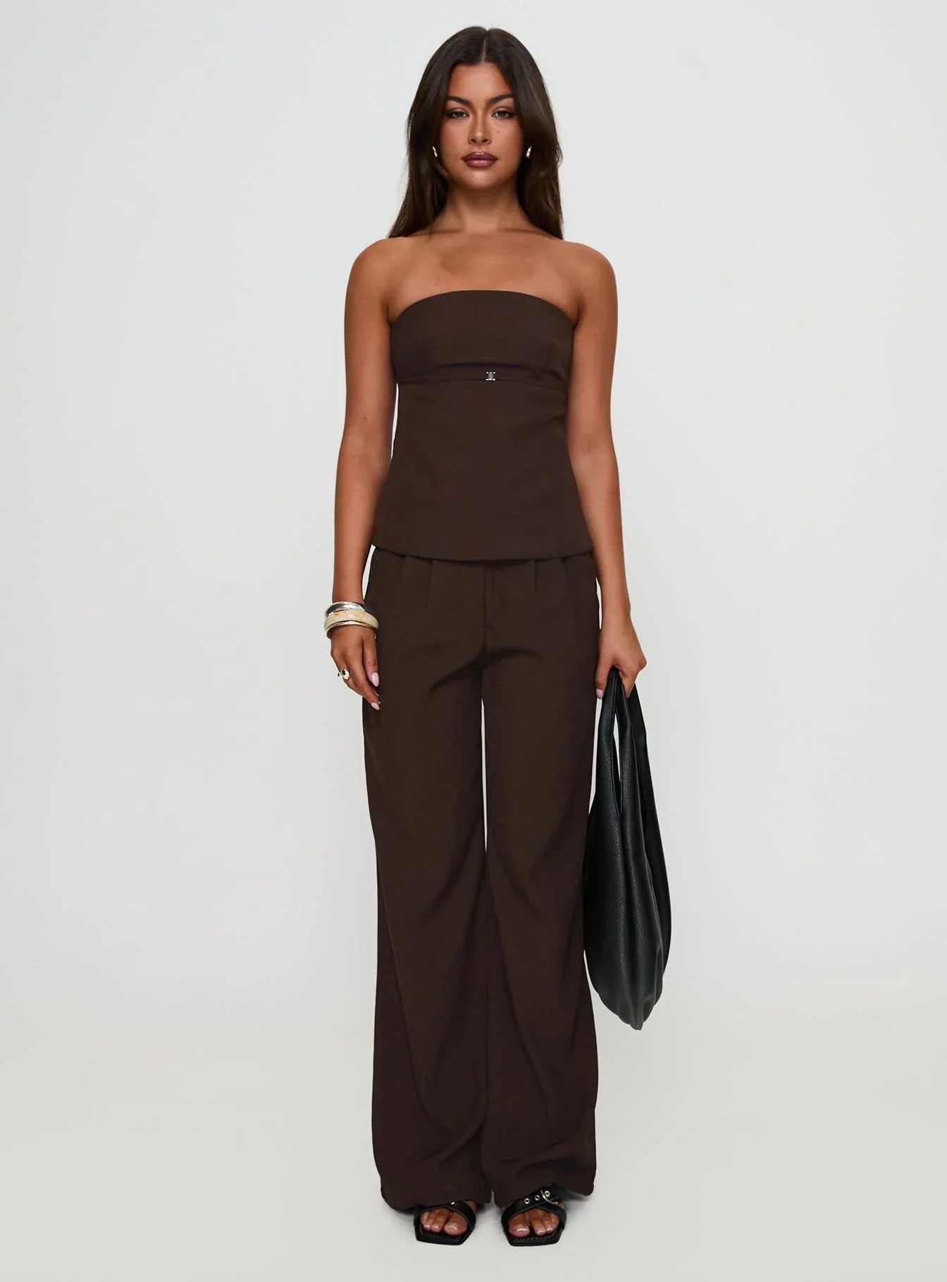 Irresistible Strapless Top Chocolate Petite