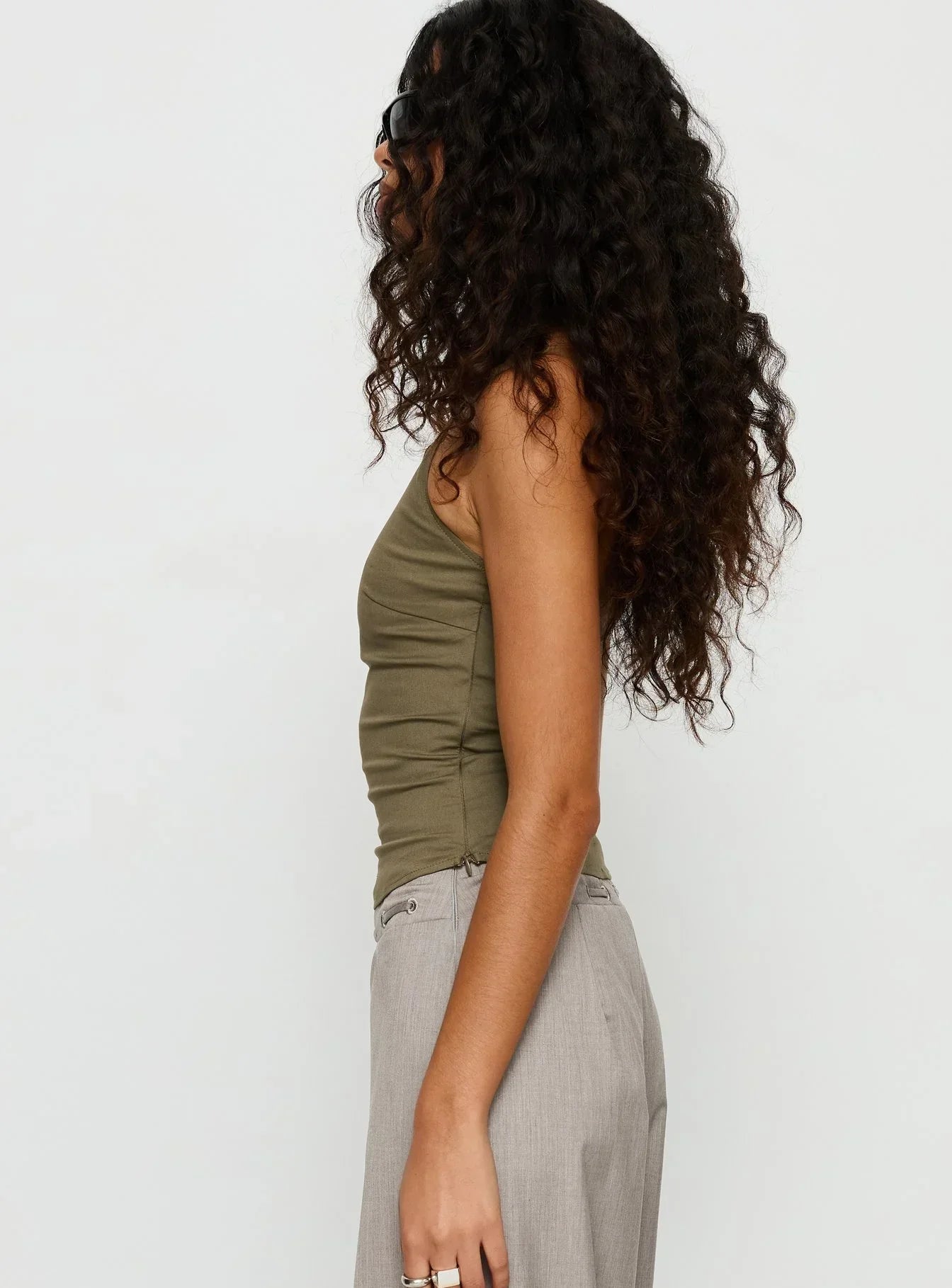 Merril Halter Top Khaki