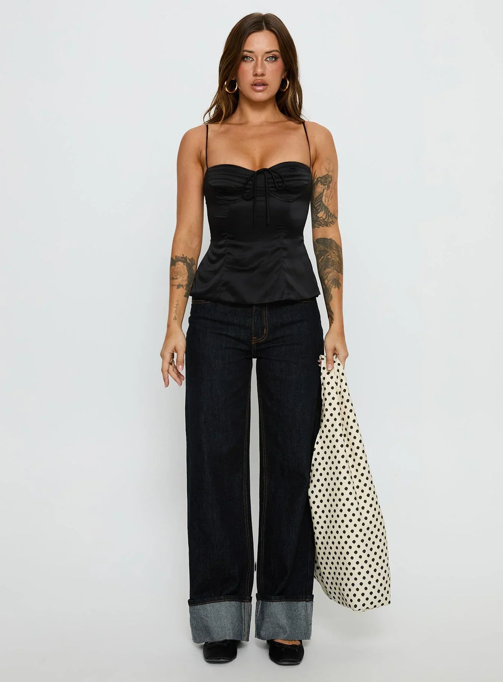 Hildy Tie Back Top Black