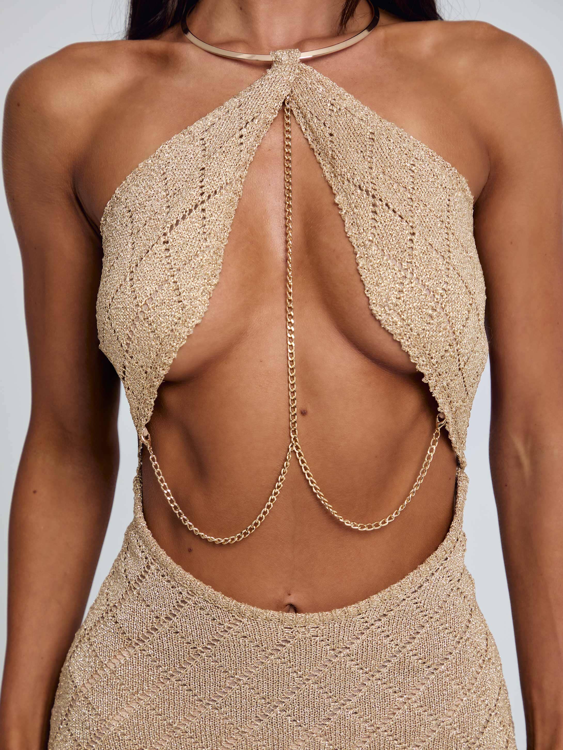 BEL MINI DRESS GOLD