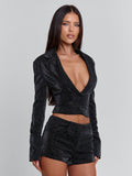 Celene Shorts Black Sparkle