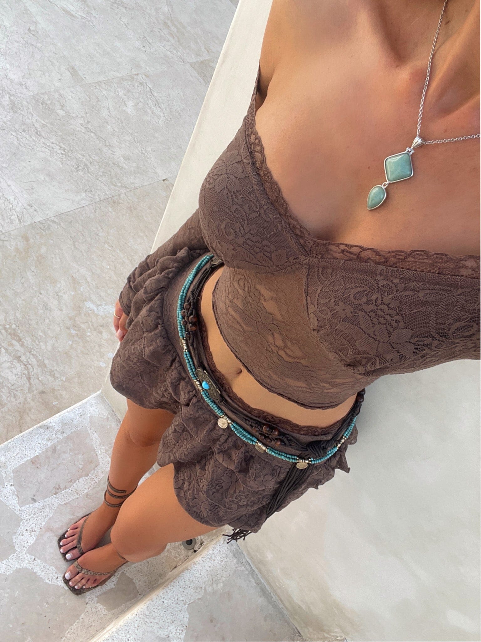 Emerson Long Sleeve Top Chocolate