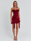 Evelane Mini Skirt Red