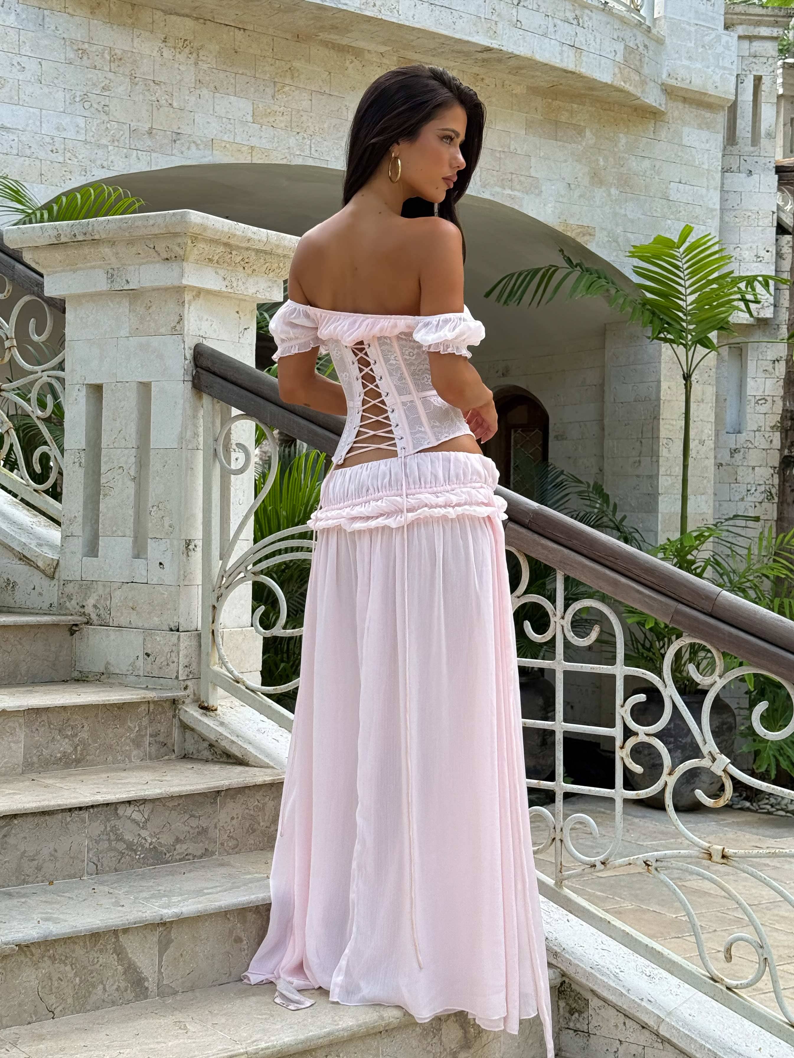 Lubela Maxi Skirt Blush