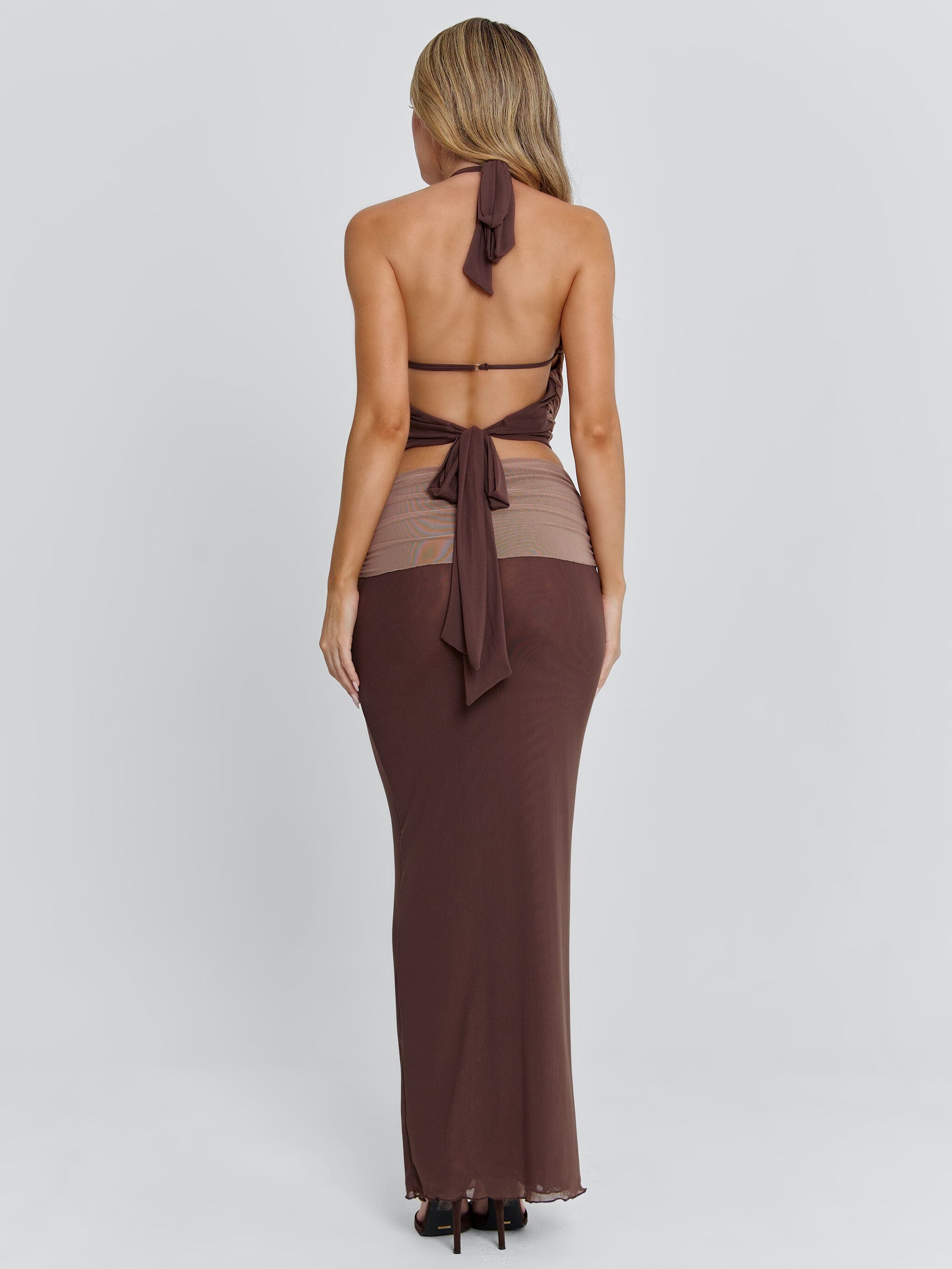 Nerina Maxi Skirt Chocolate