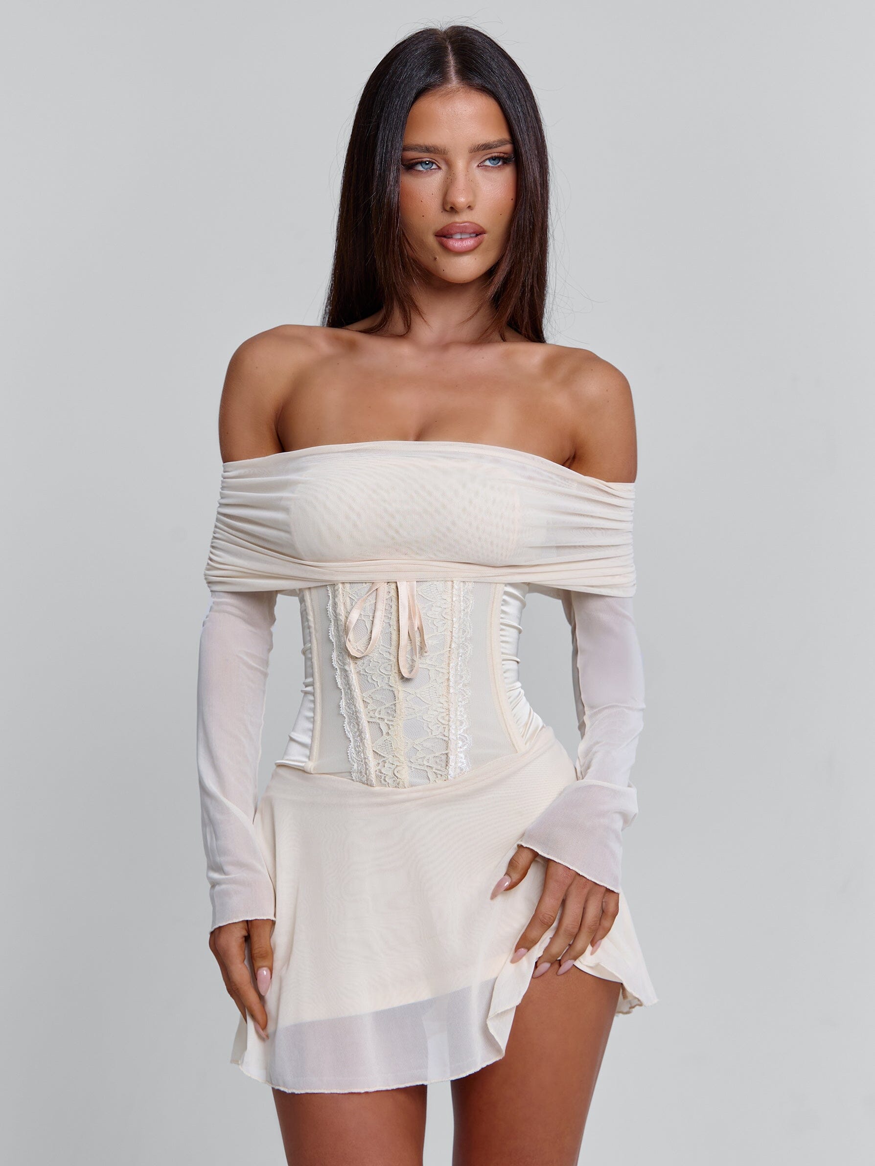 Orla Mini Dress Beige