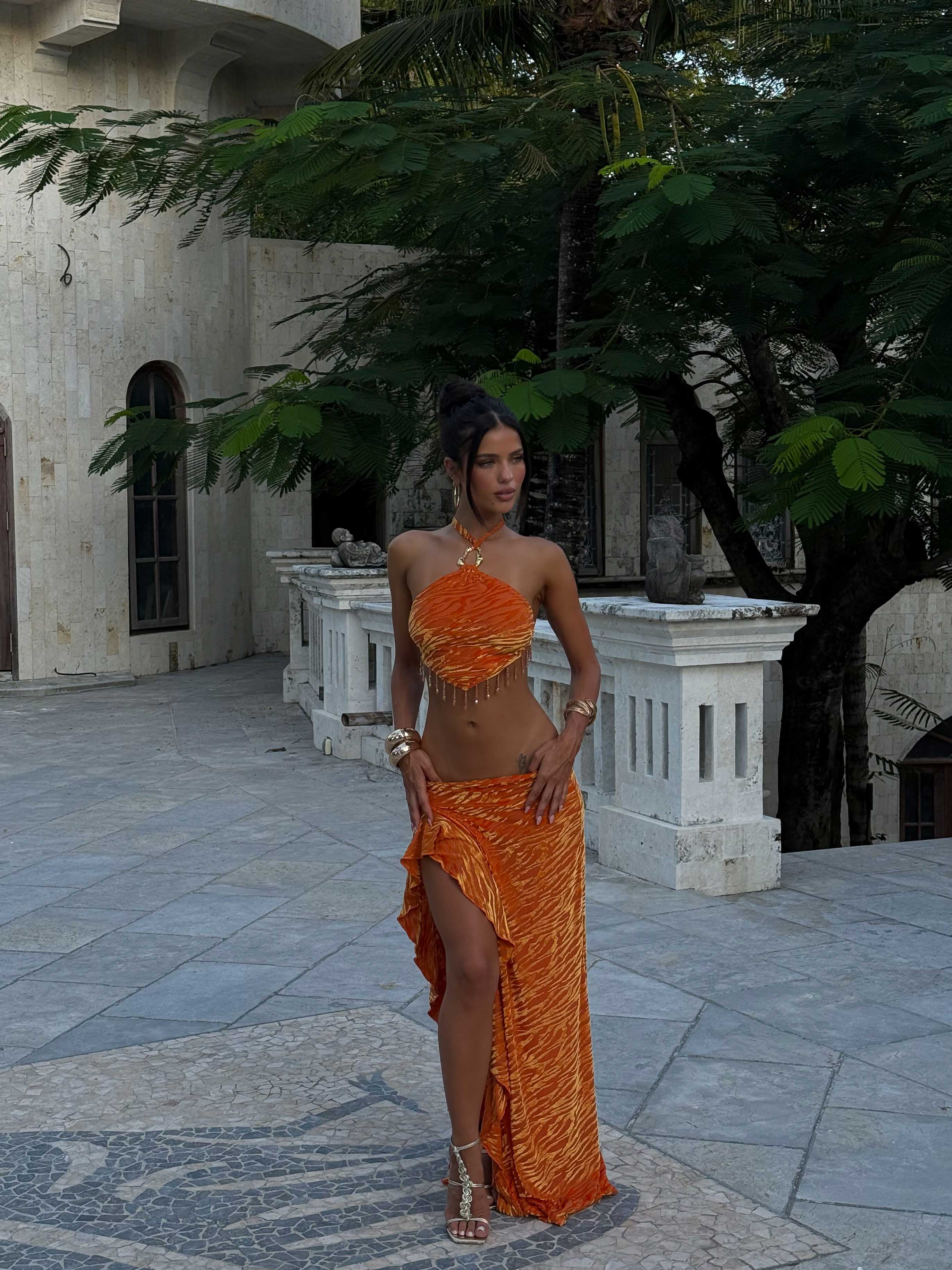Setia Maxi Skirt Orange