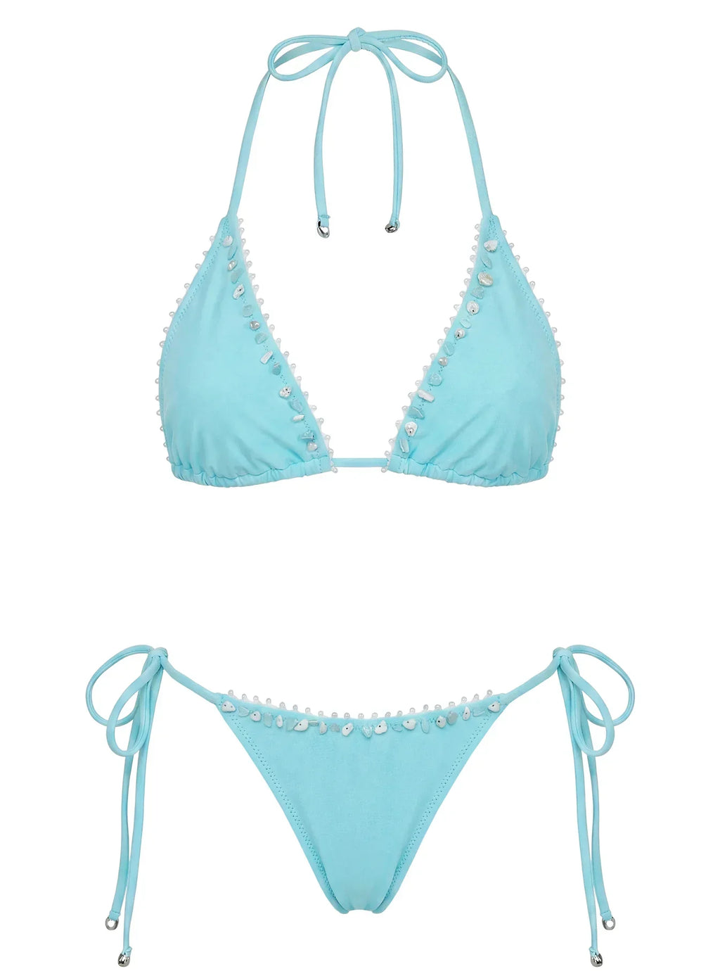 Lietta Embellished Triangle Bikini Top Jelly Mint