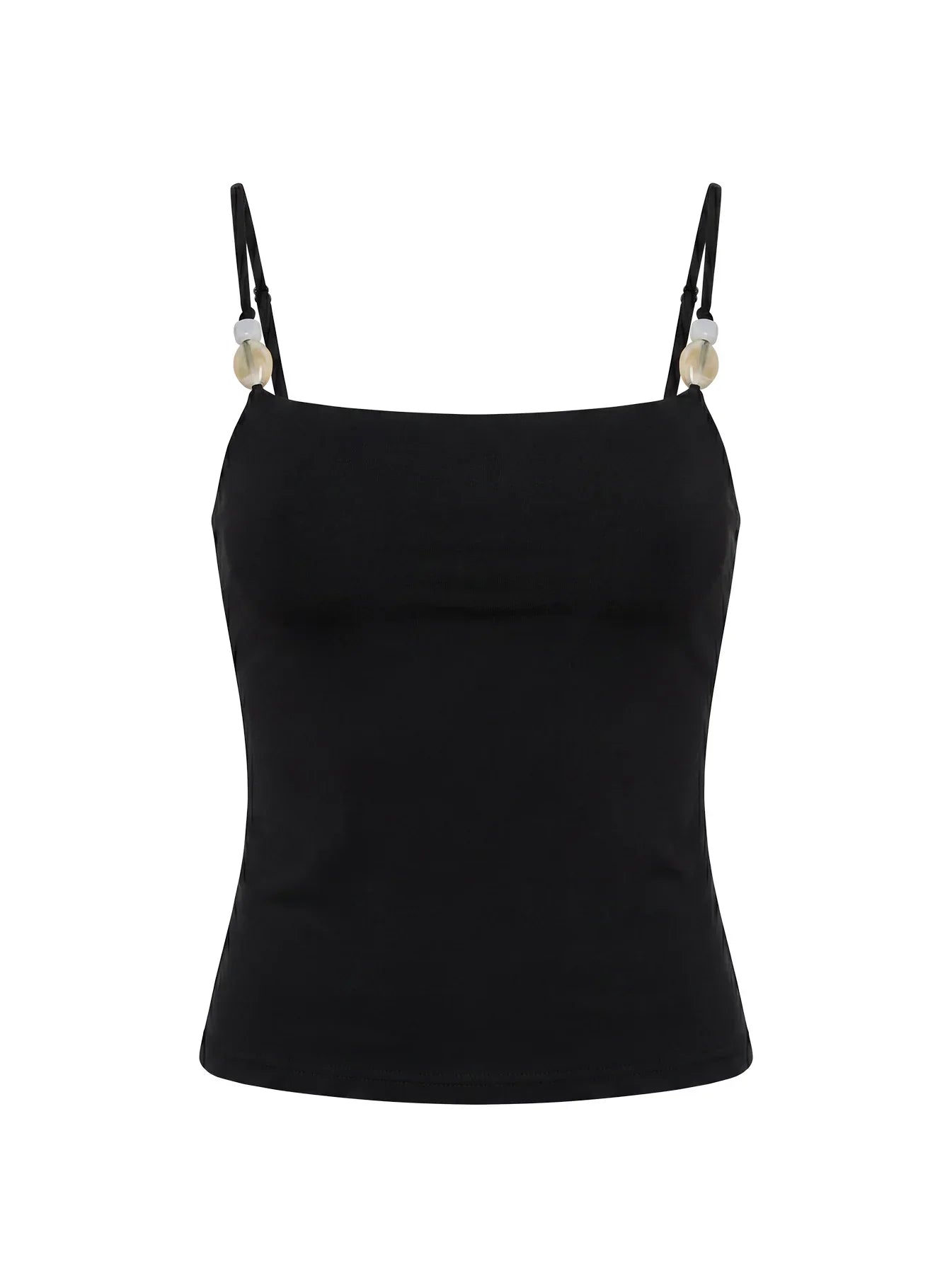 Isameika Beaded Tank Top Black