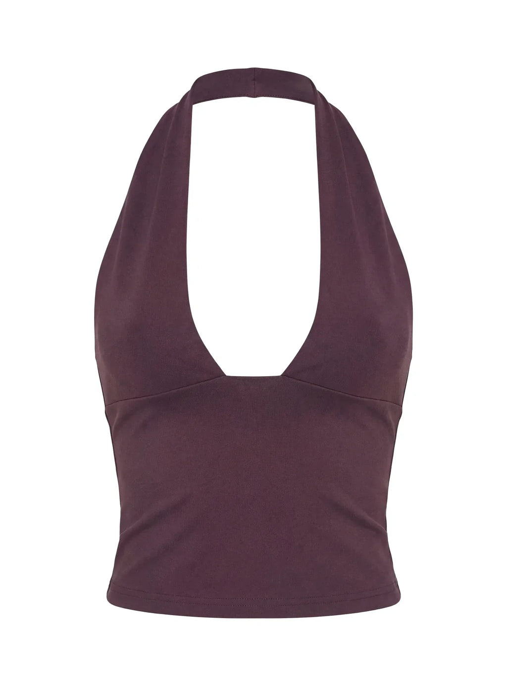 Daily Define Halter Tank Top Aubergine