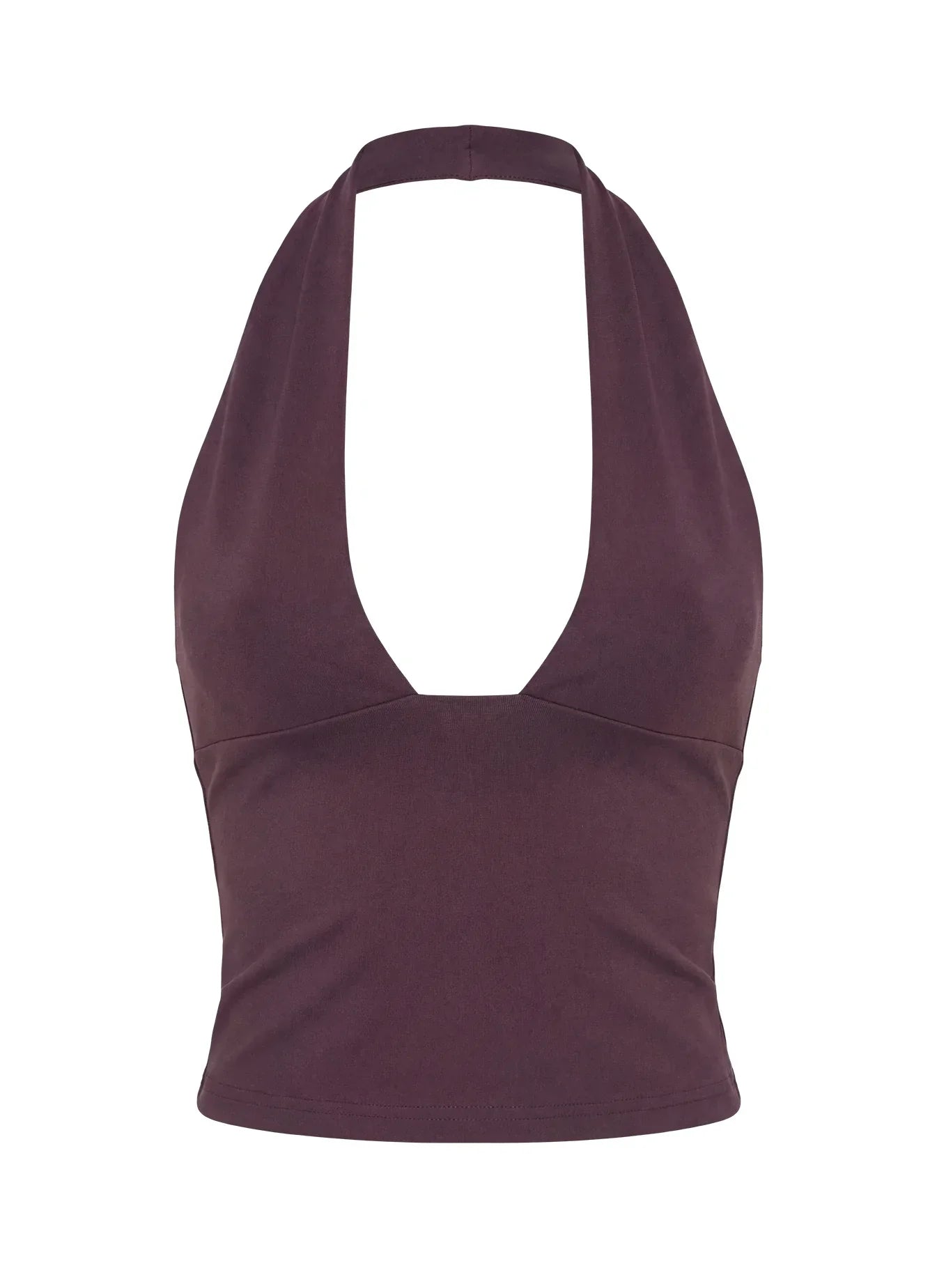 Daily Define Halter Tank Top Aubergine