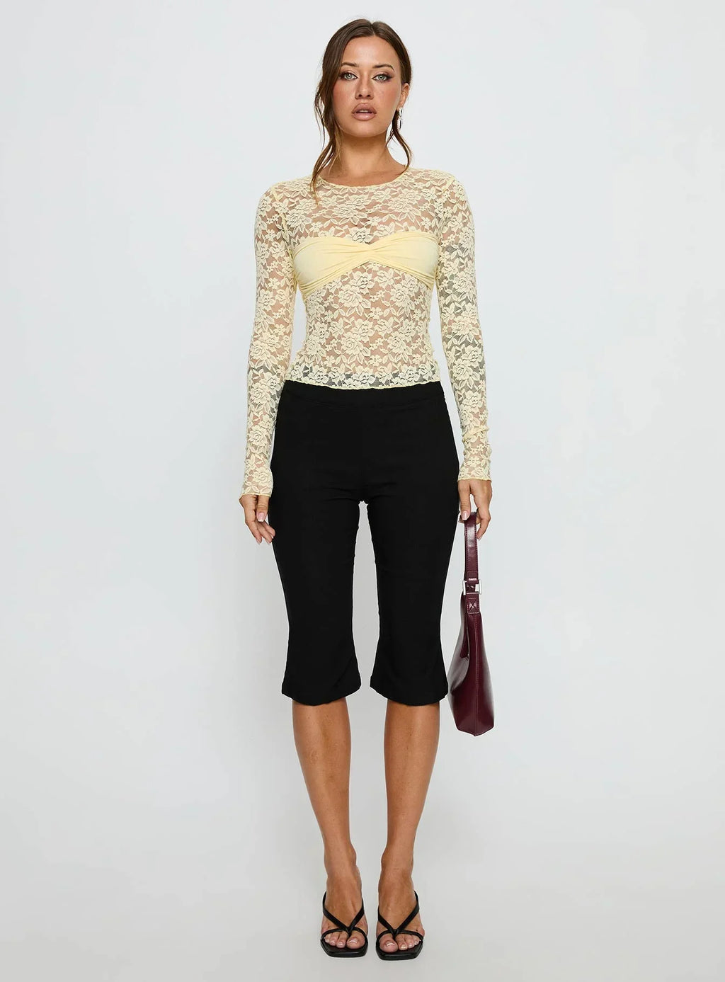 Midnight Long Sleeve Top Vanilla Custard