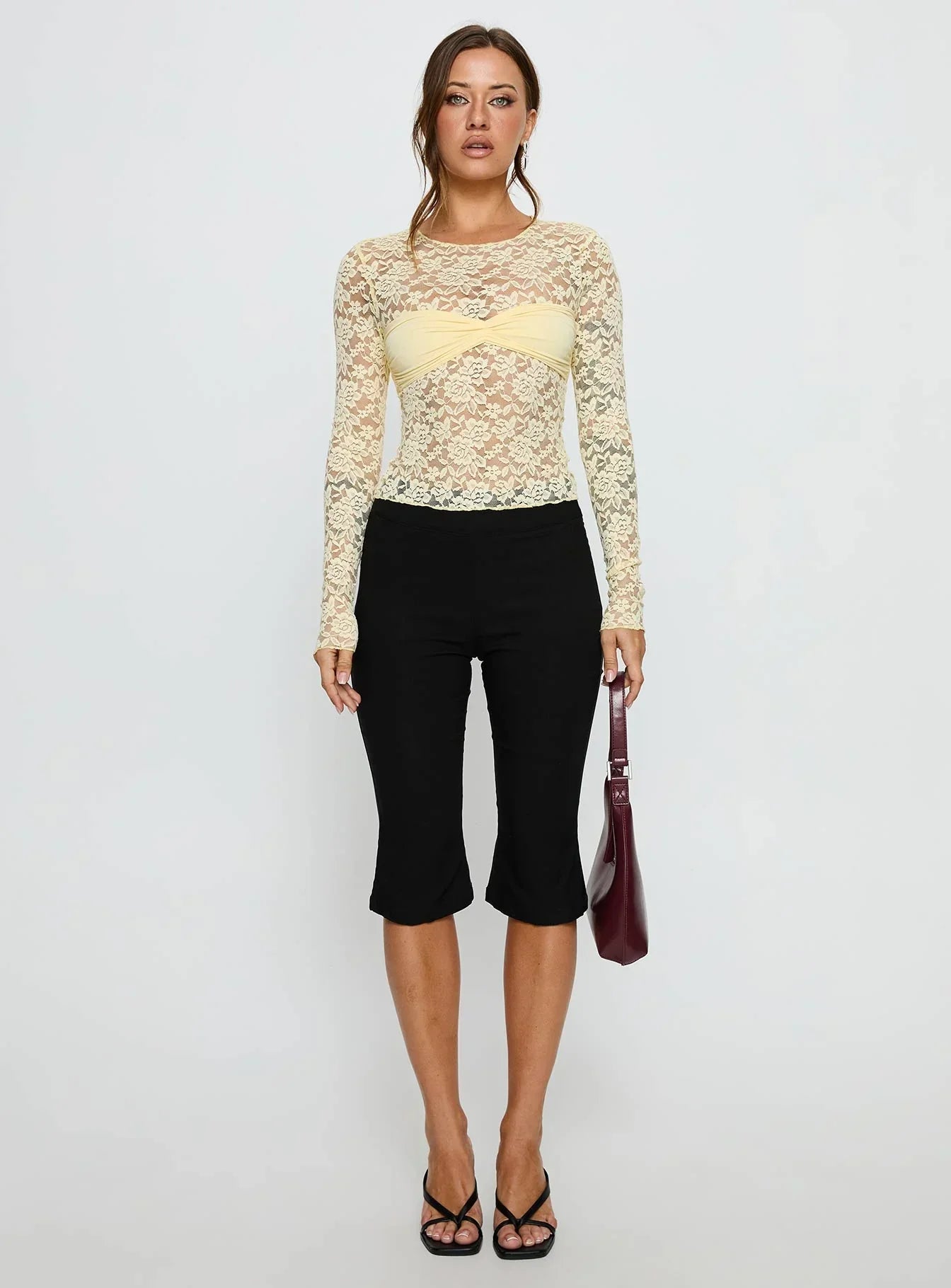 Midnight Long Sleeve Top Vanilla Custard