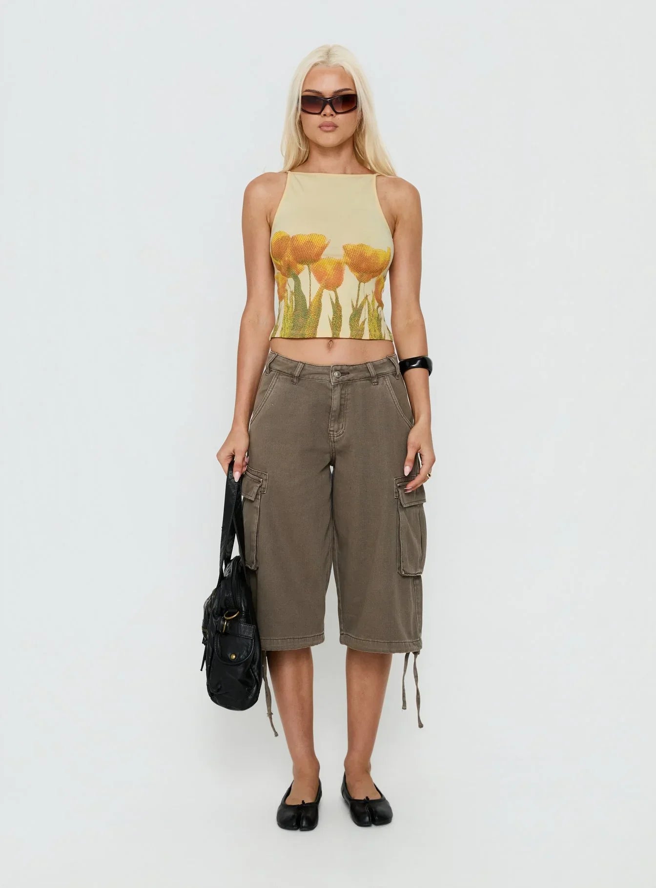 Dudley Vest Top Buttermilk Blurry Tulip