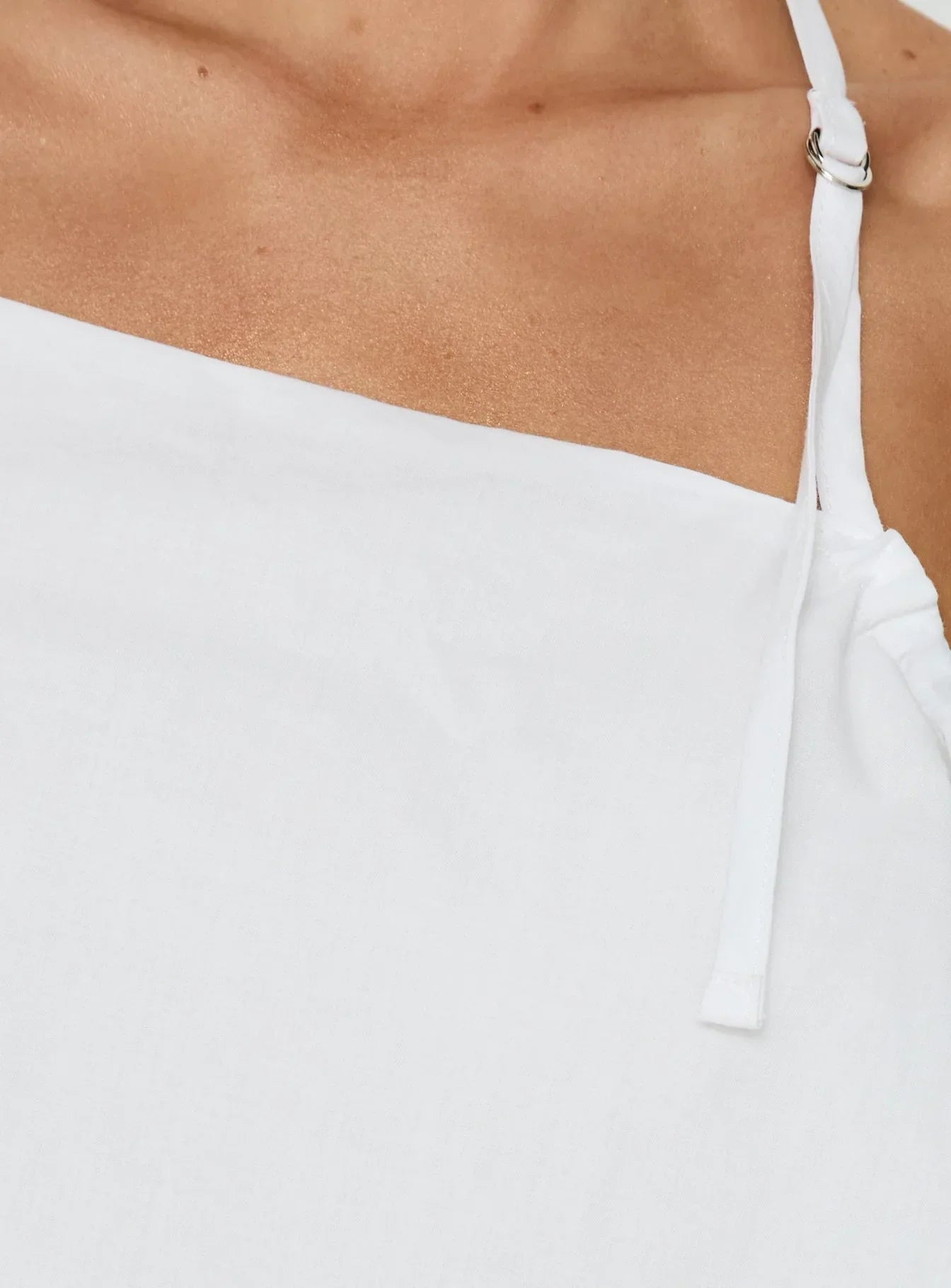 Dearest Low Back Babydoll Top White