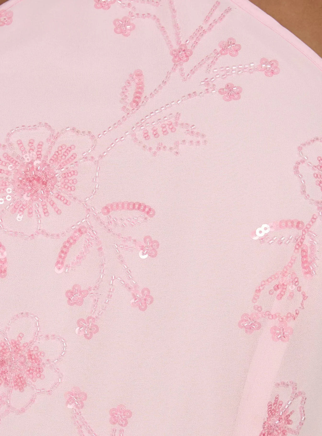 Evolet Embellished Halter Top Pink