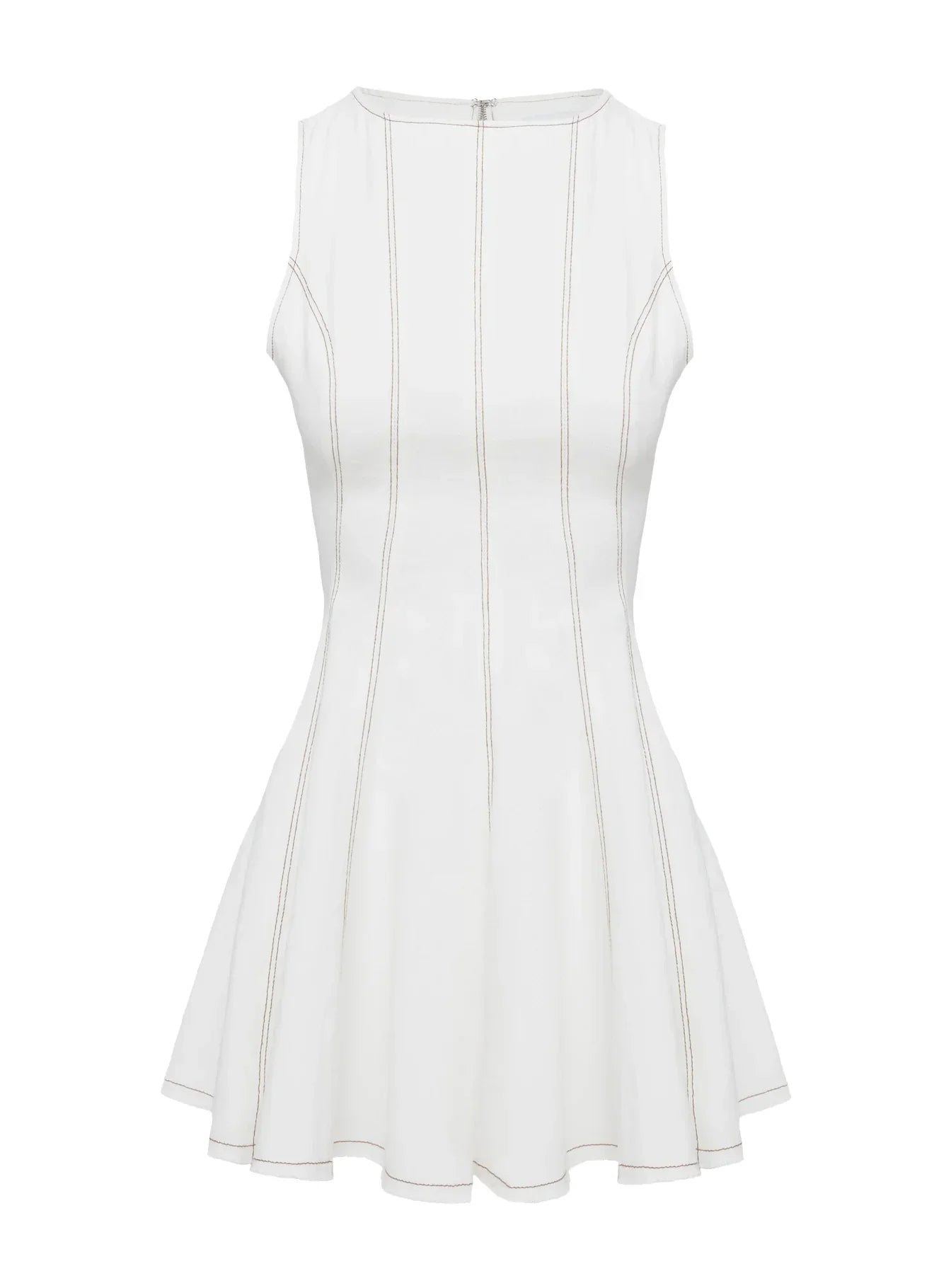 Composure Pleat Mini Dress White
