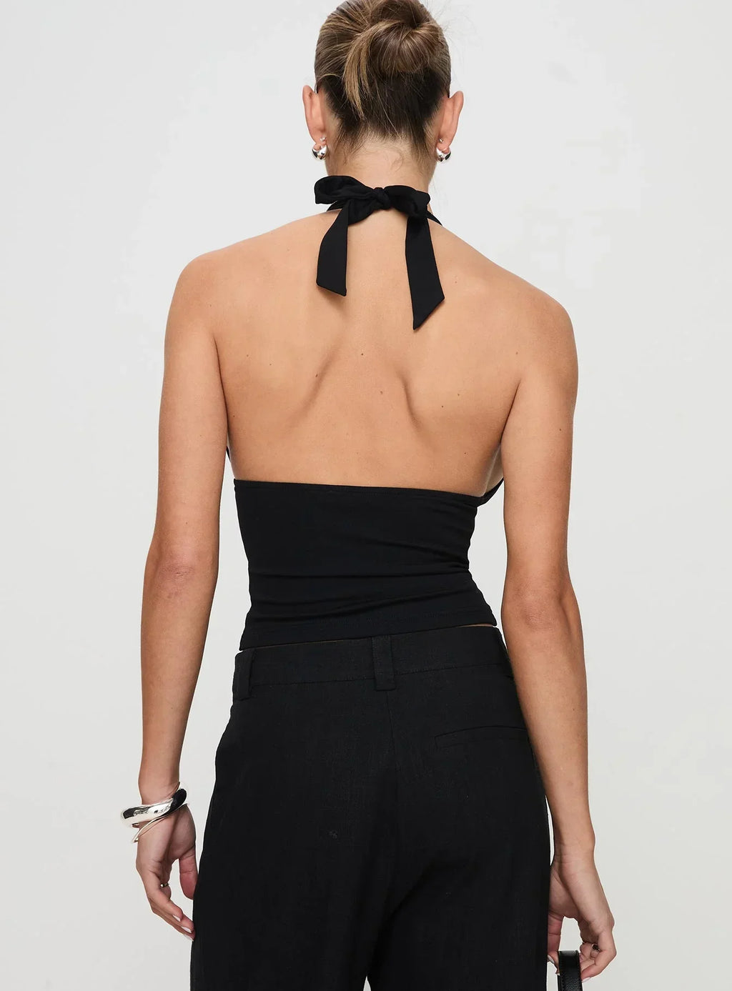 Whimsy Halter Top Black Petite
