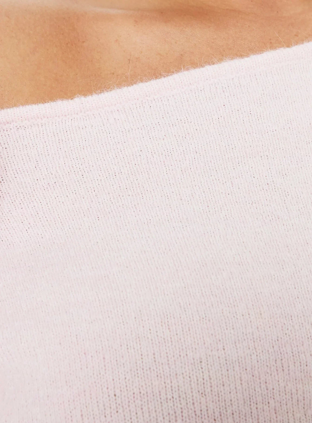 Selbey Fluffy Cinched Waist Off Shoulder Top Pink  Curve