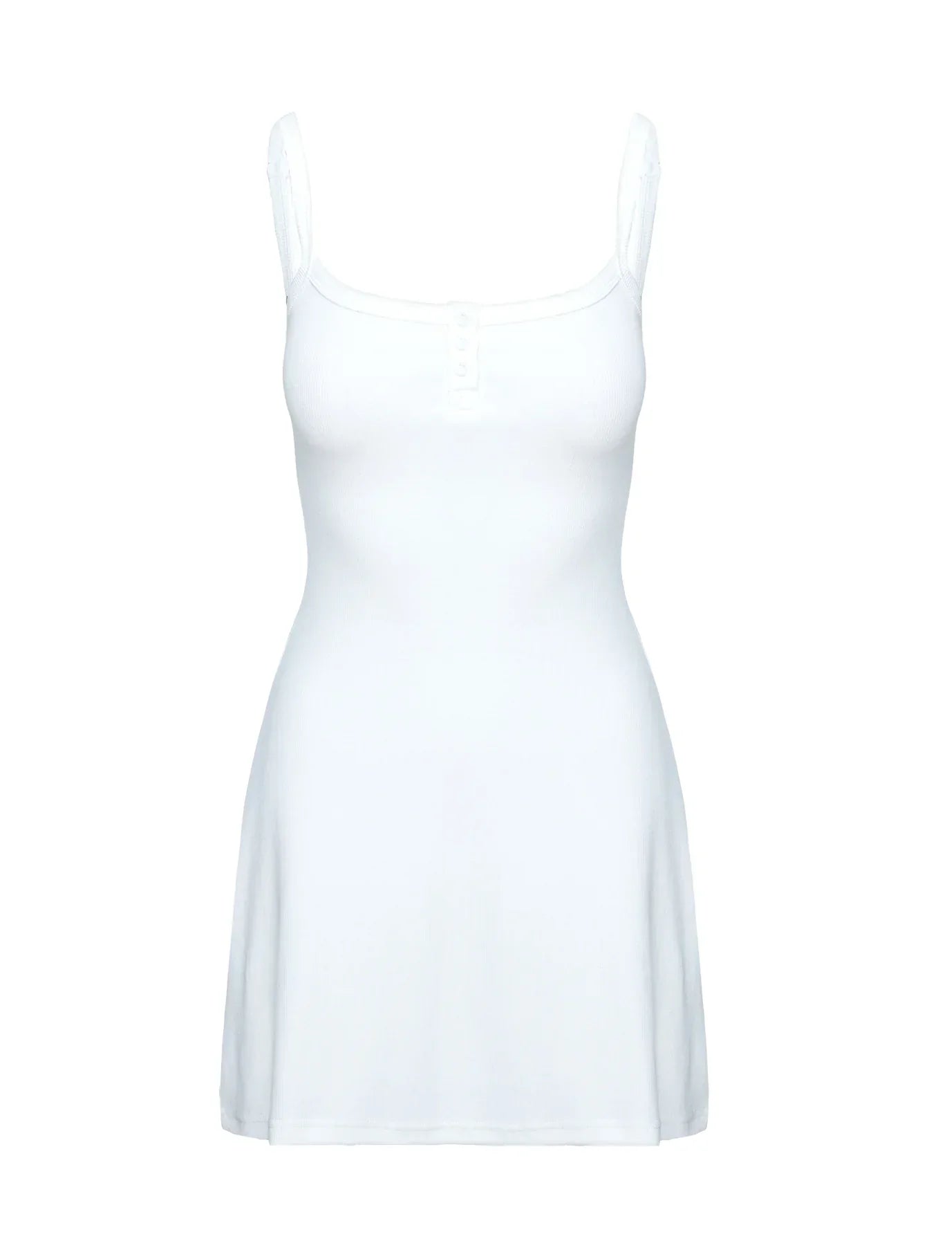 Baseline Rib Mini Dress White