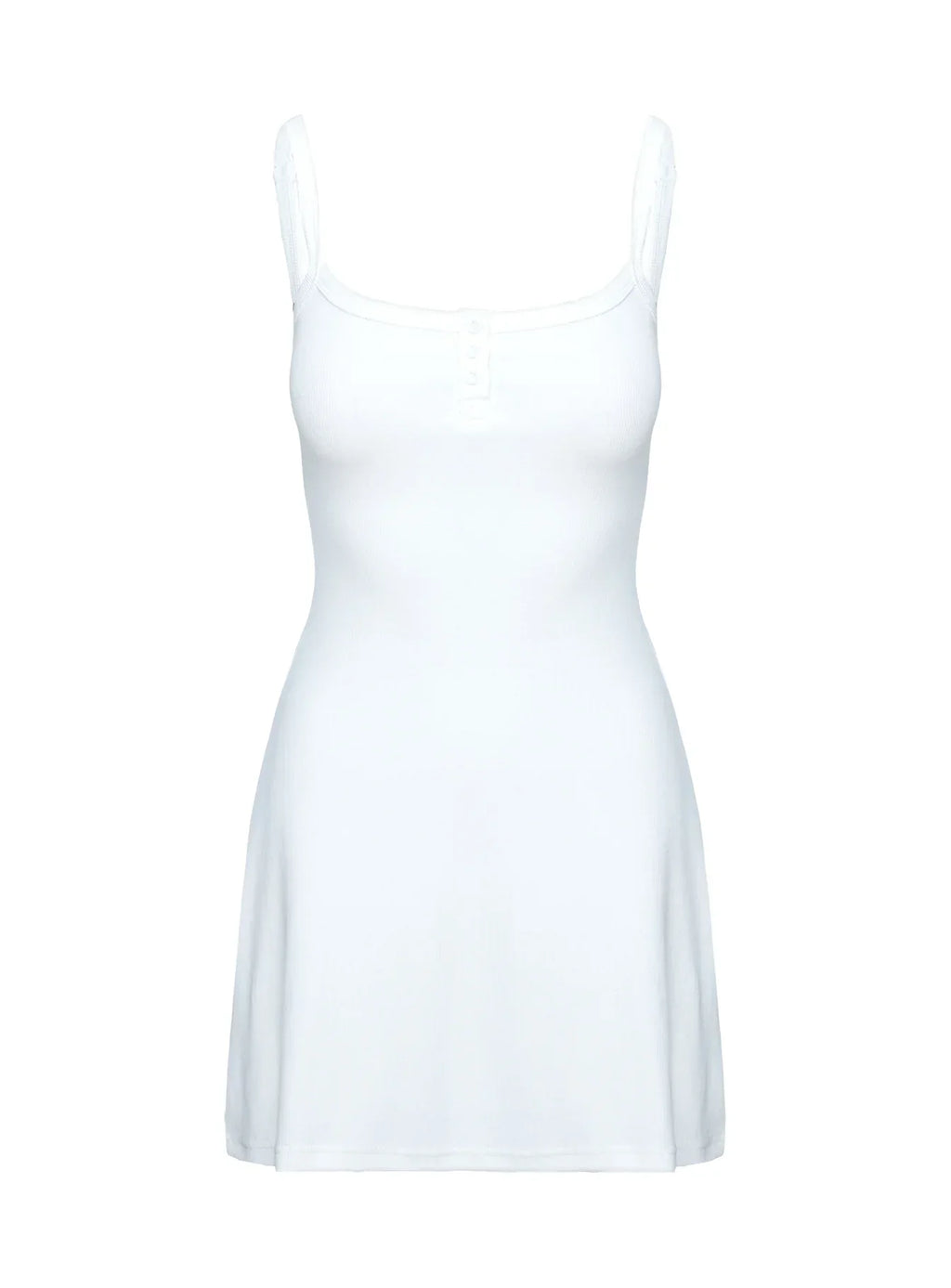 Baseline Rib Mini Dress White