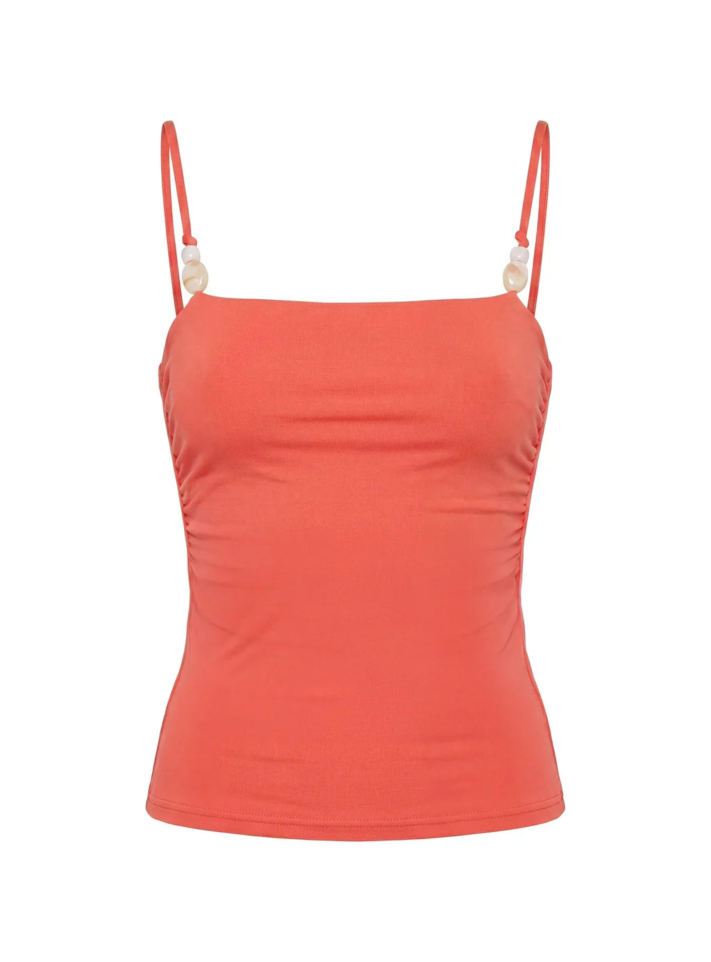 Isameika Beaded Tank Top Coral