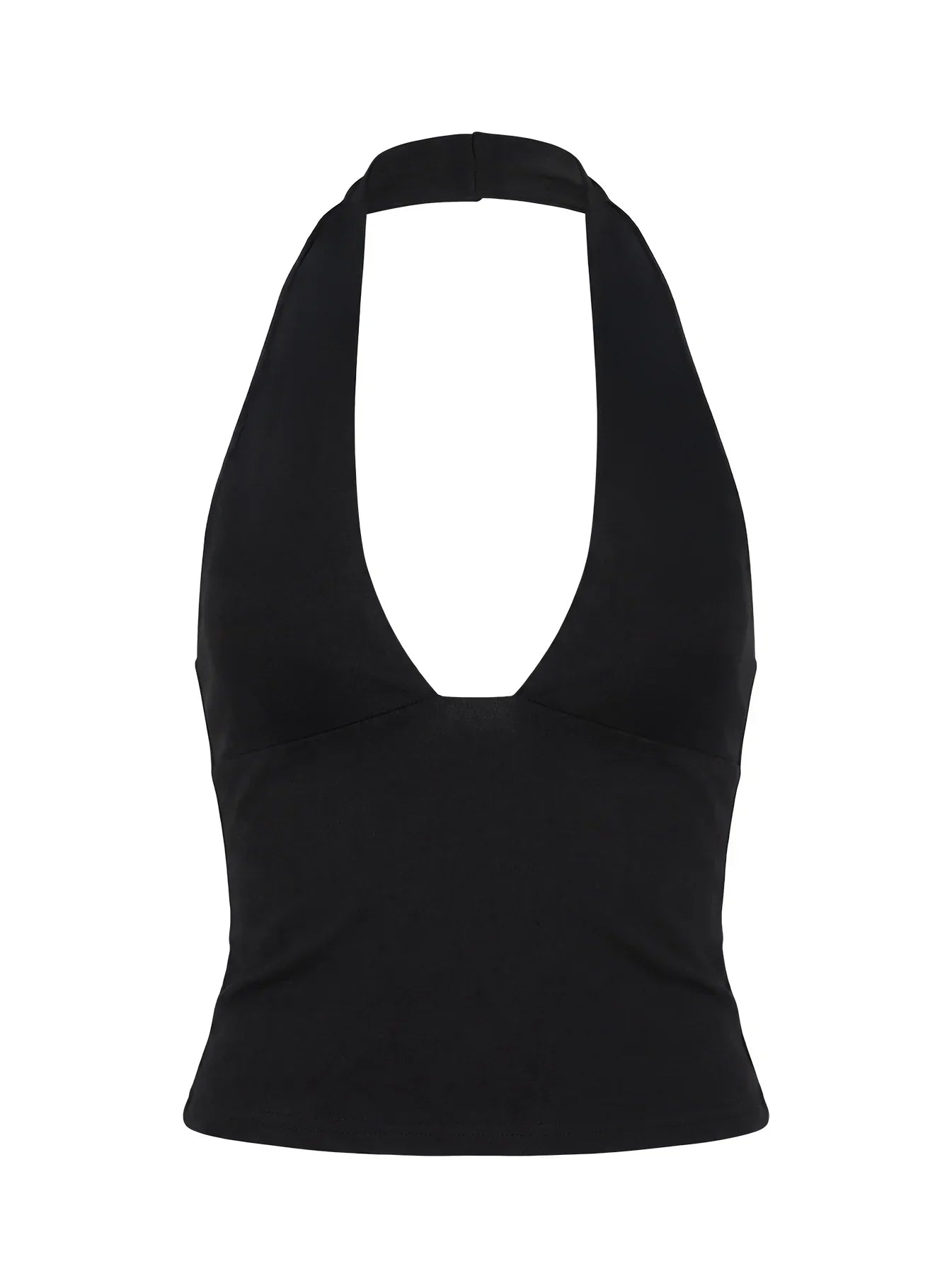 Daily Define Halter Tank Top Black