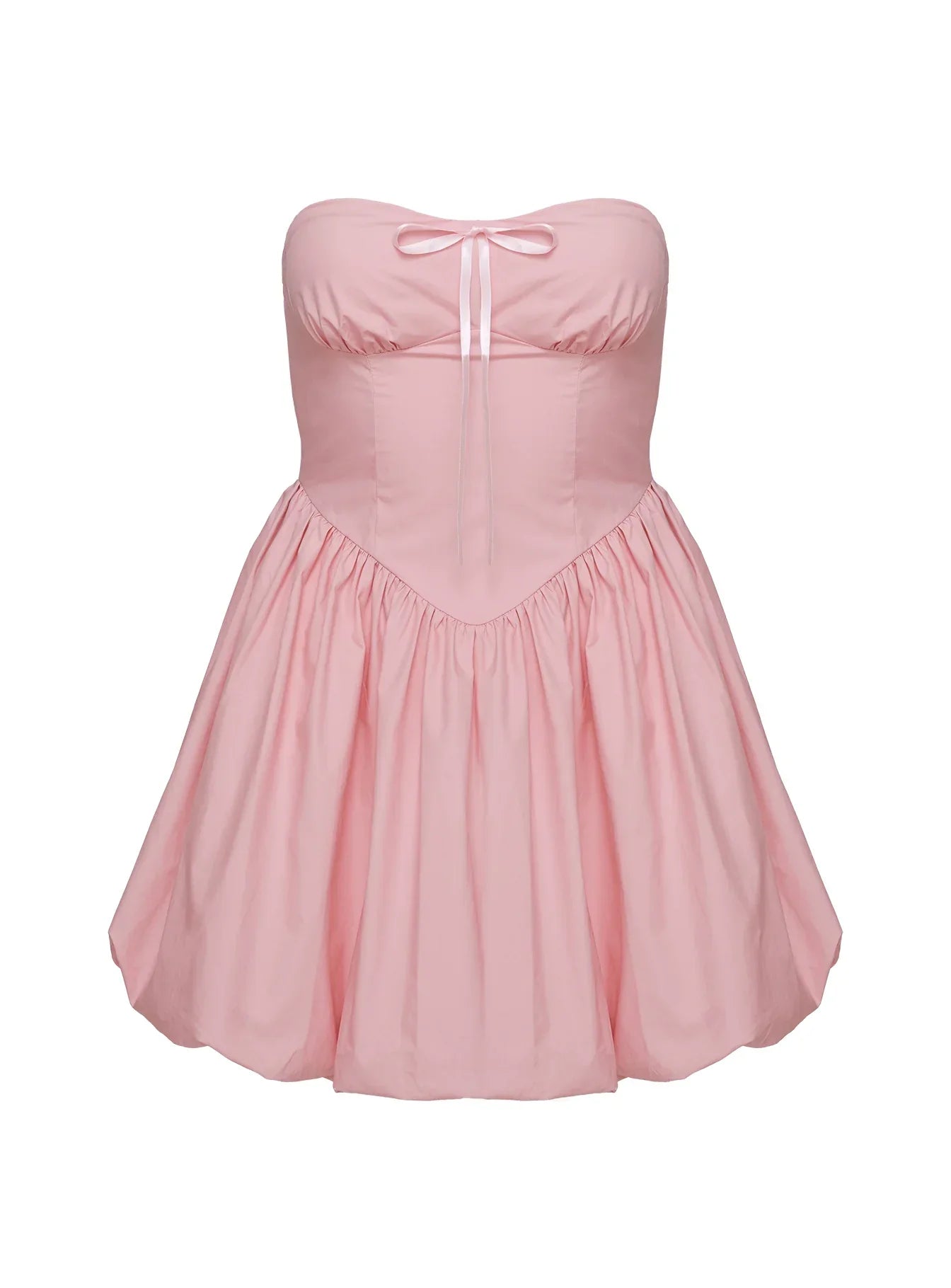 Melaina Bubble Hem Mini Dress Pink