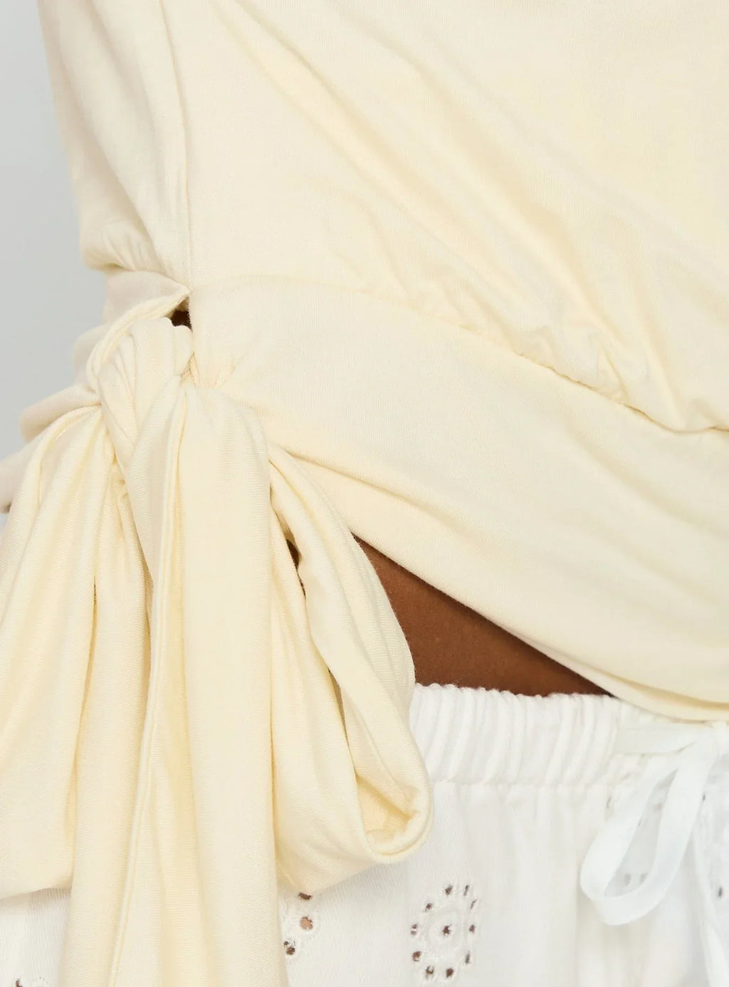 Clock Ticking Cinched Top Cream