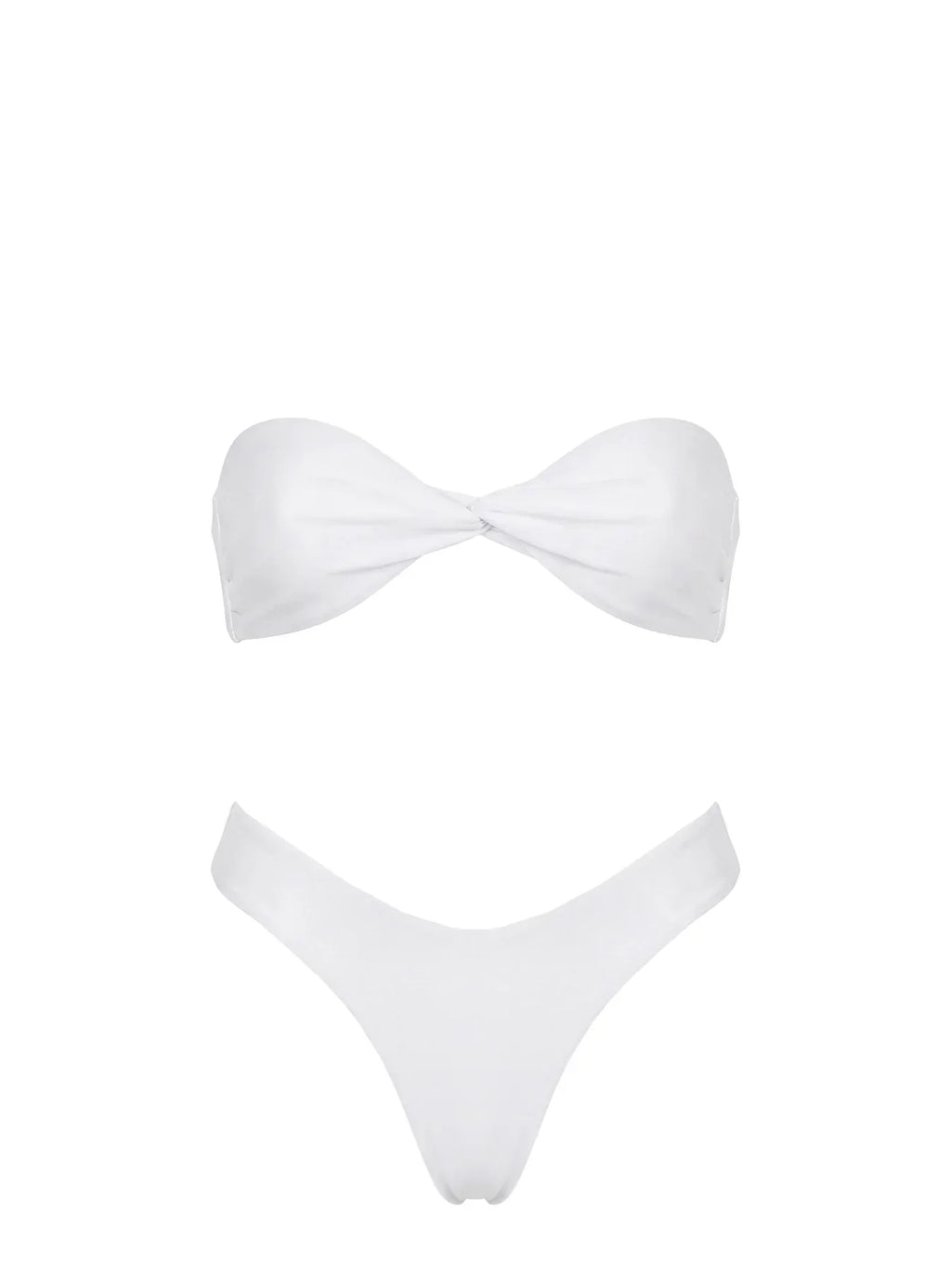 Tamrali Bandeau Bikini Top White