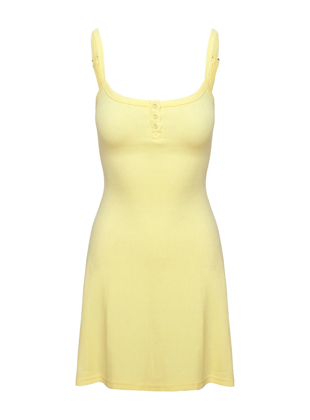 Baseline Rib Mini Dress Yellow