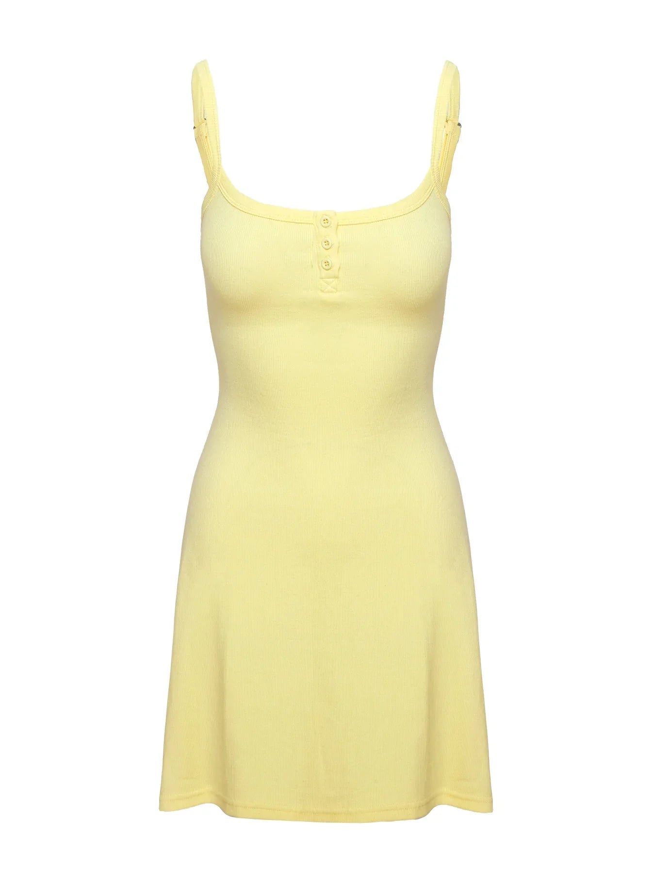 Baseline Rib Mini Dress Yellow