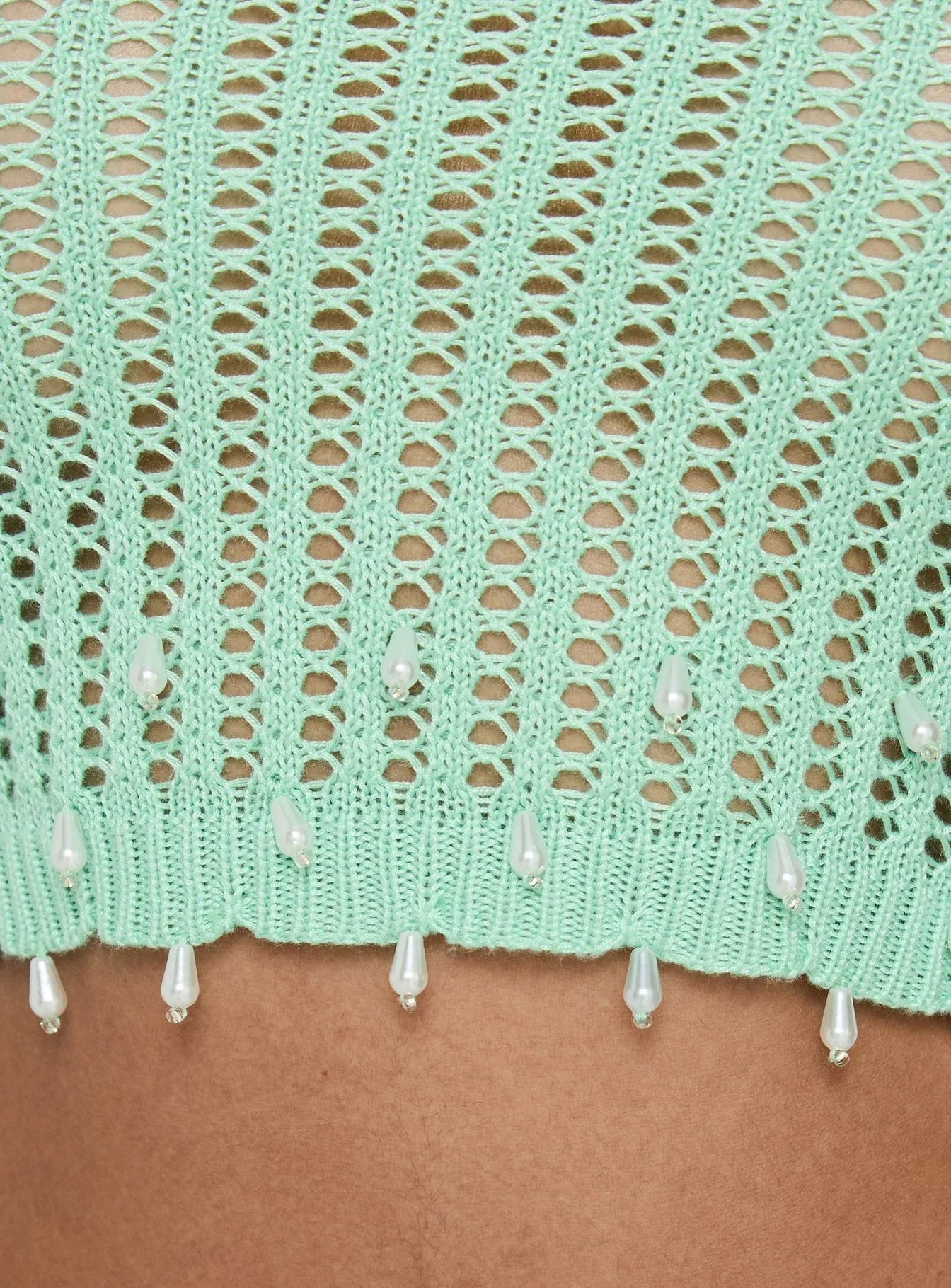 Next Level Knit Halter Top Green